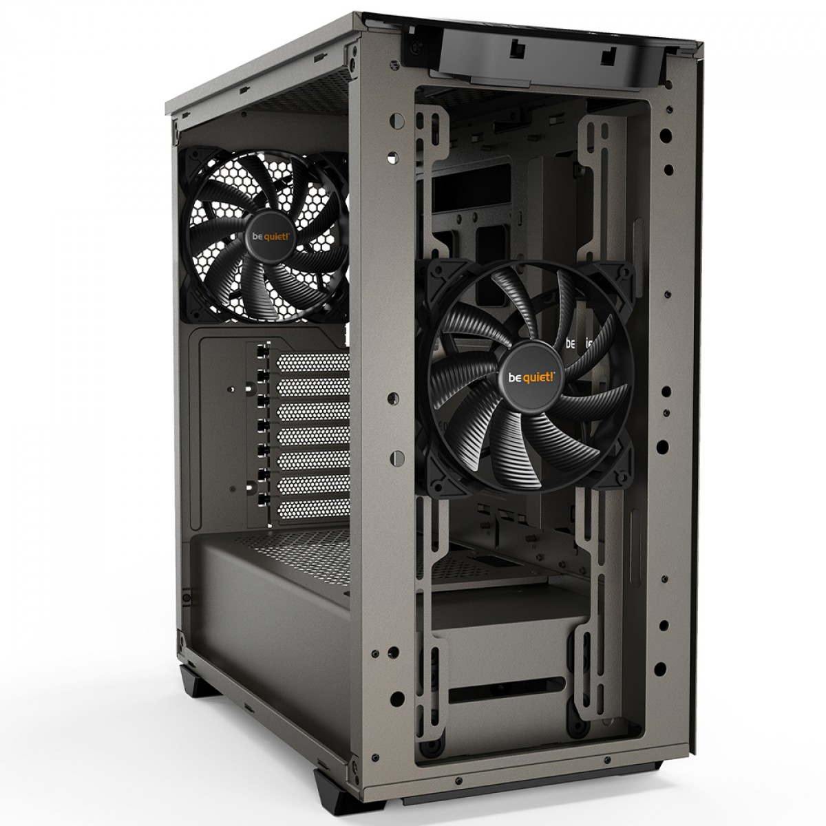 Gabinete Gamer Be Quiet Pure Base 500 Window, Mid Tower, ATX, Vidro Temperado, Com 2 Fans, Prata, BGW36