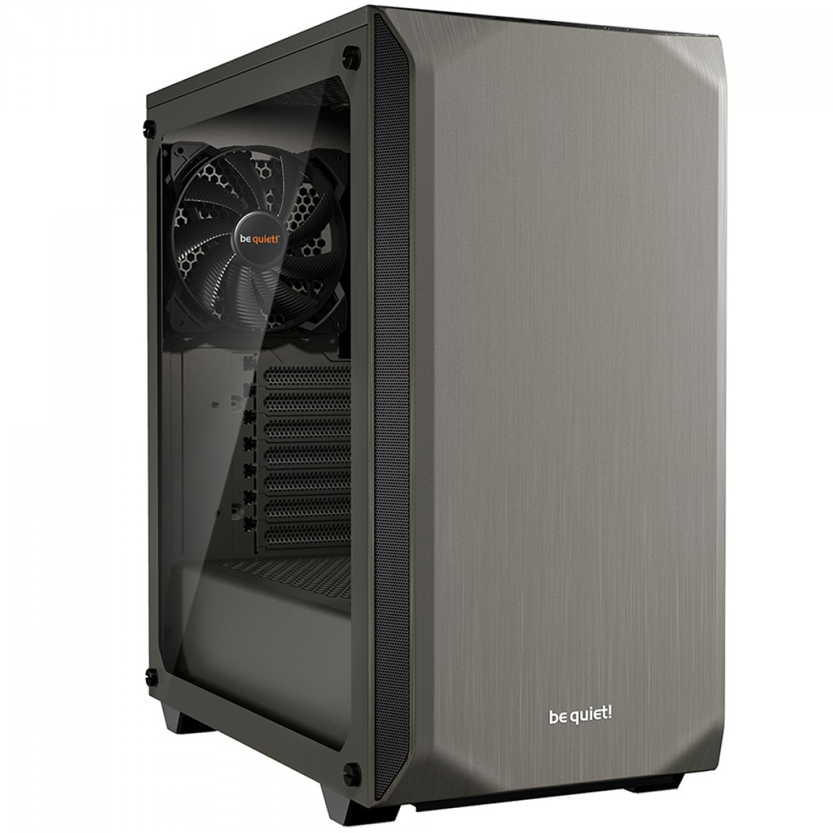 Gabinete Gamer Be Quiet Pure Base 500 Window, Mid Tower, ATX, Vidro Temperado, Com 2 Fans, Prata, BGW36