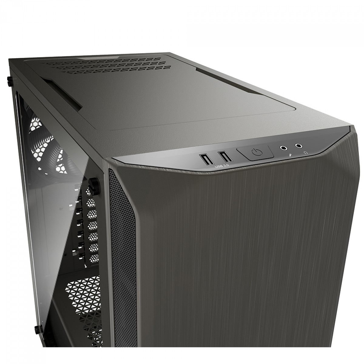 Gabinete Gamer Be Quiet Pure Base 500 Window, Mid Tower, ATX, Vidro Temperado, Com 2 Fans, Prata, BGW36