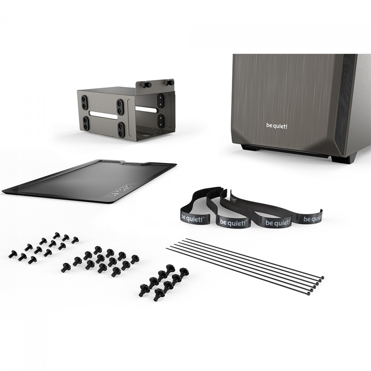 Gabinete Gamer Be Quiet Pure Base 500 Window, Mid Tower, ATX, Vidro Temperado, Com 2 Fans, Prata, BGW36