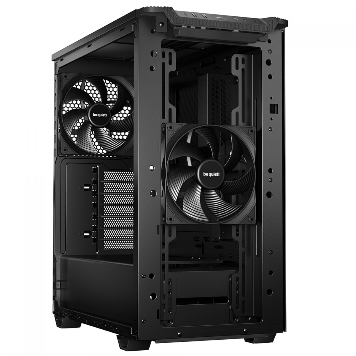 Gabinete Gamer Be Quiet Pure Base 501 Airflow, Mid Tower, ATX, Sem Fonte, Com 2 Fans, Preto, BG074