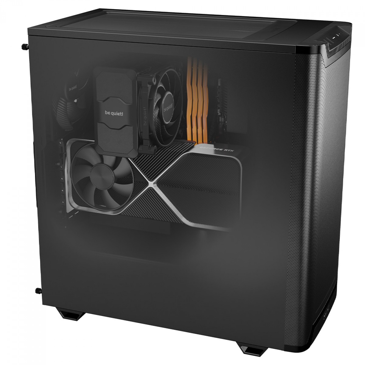 Gabinete Gamer Be Quiet Pure Base 501 Airflow, Mid Tower, ATX, Sem Fonte, Com 2 Fans, Preto, BG074