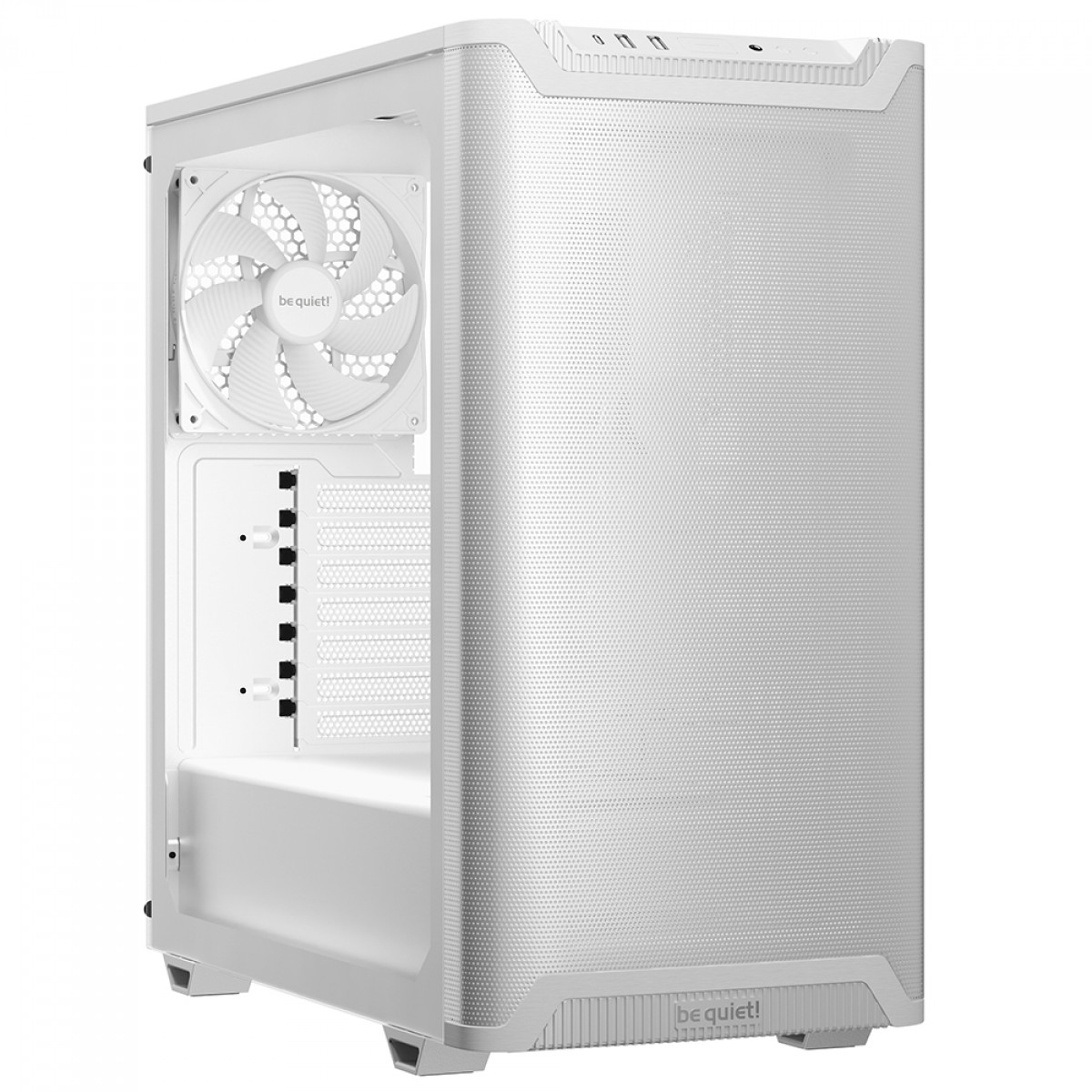 Gabinete Gamer Be Quiet Pure Base 501 Airflow Window, Mid Tower, Vidro Temperado, ATX, Sem Fonte, Com 2 Fans, Branco, BGW75