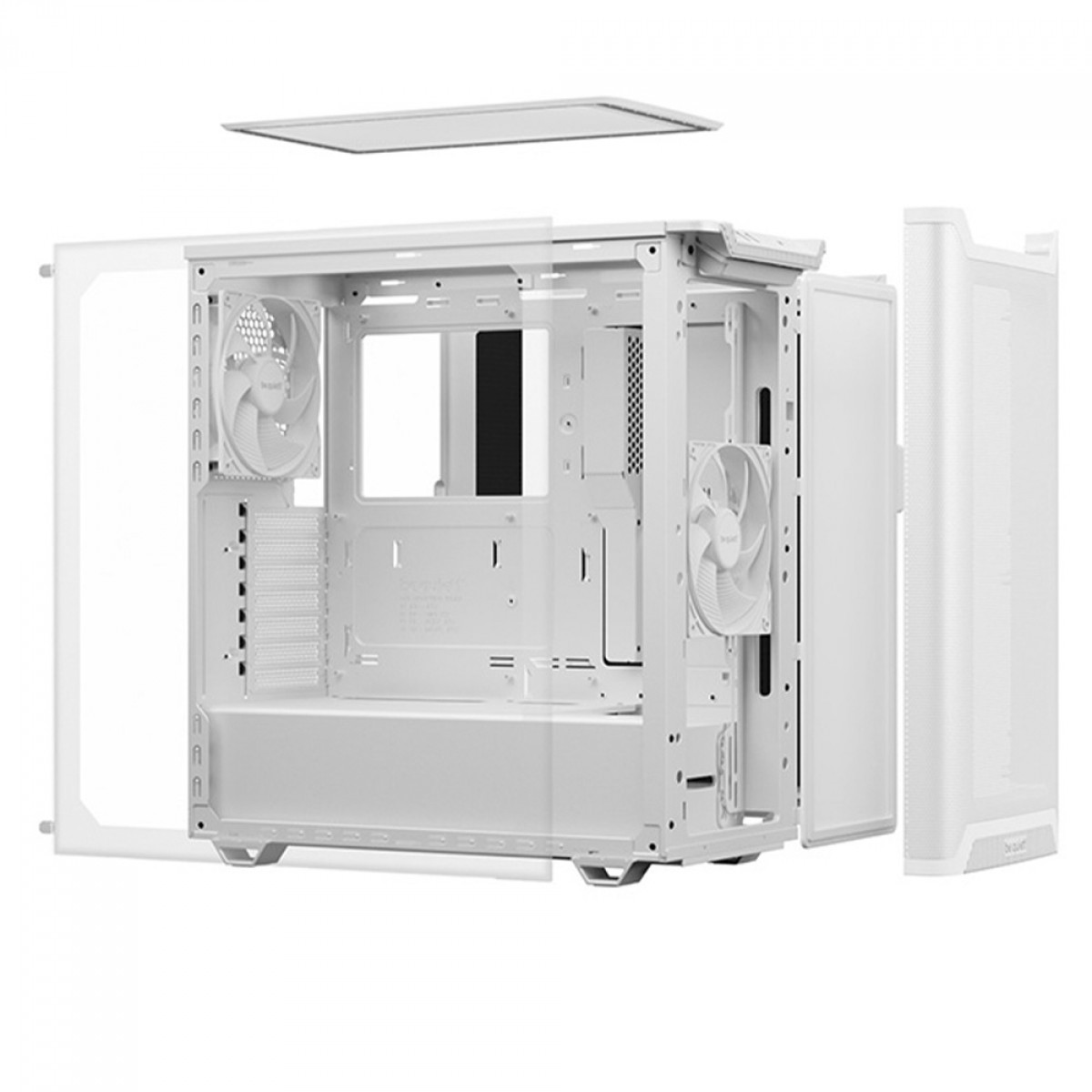 Gabinete Gamer Be Quiet Pure Base 501 Airflow Window, Mid Tower, Vidro Temperado, ATX, Sem Fonte, Com 2 Fans, Branco, BGW75