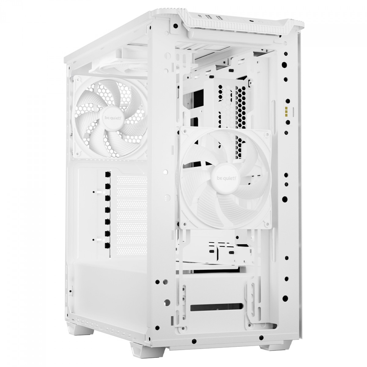 Gabinete Gamer Be Quiet Pure Base 501 DX, ARGB, Mid Tower, Vidro Temperado, ATX, Sem Fonte, Com 3 Fans, Branco, BGW77