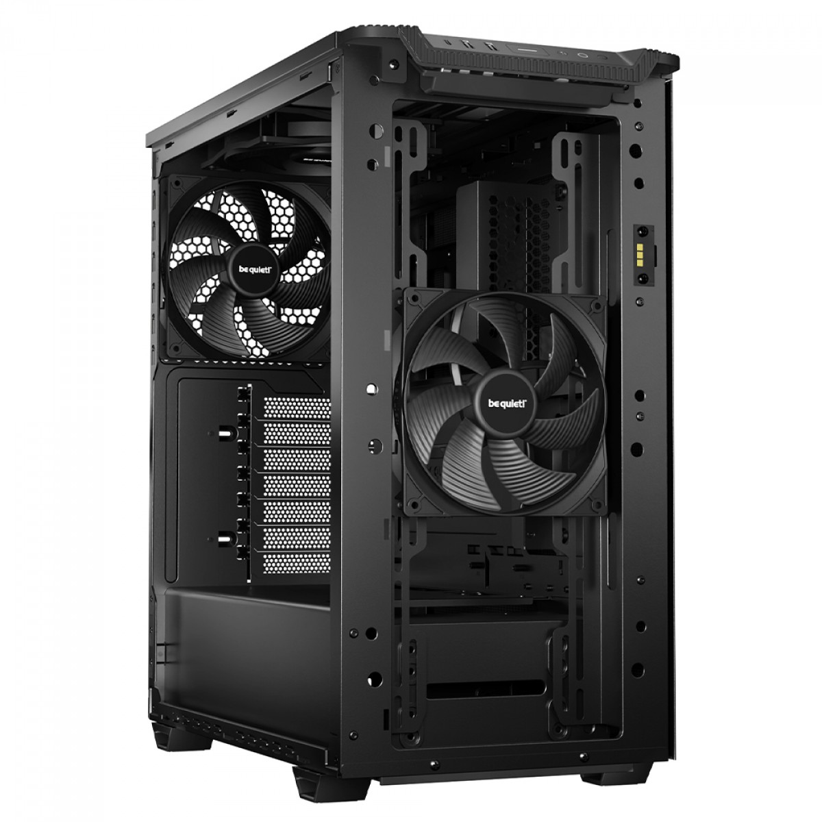 Gabinete Gamer Be Quiet Pure Base 501 DX, ARGB, Mid Tower, Vidro Temperado, ATX, Sem Fonte, Com 3 Fans, Preto, BGW76