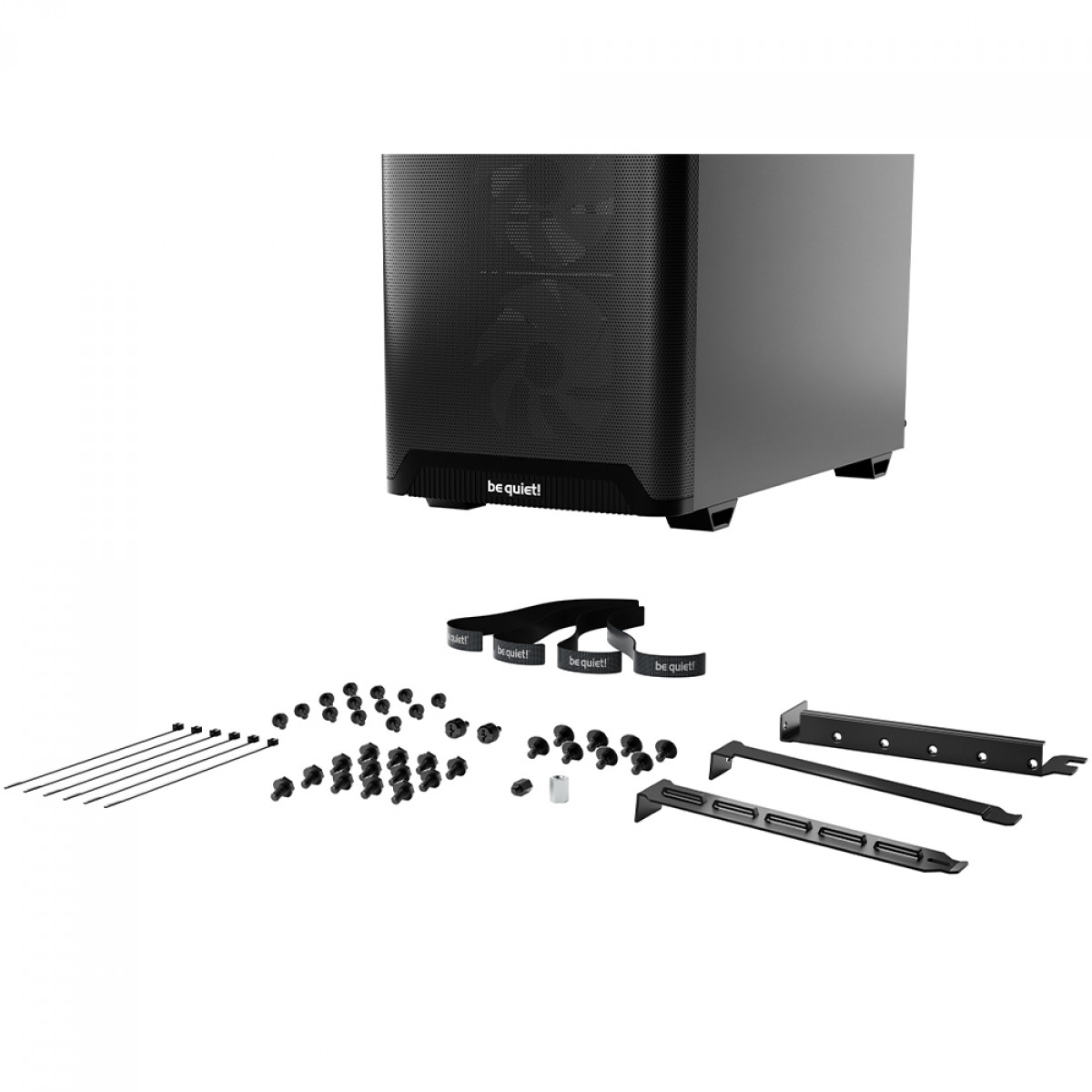 Gabinete Gamer Be Quiet Pure Base 501 LX, ARGB, Mid Tower, Vidro Temperado, ATX, Sem Fonte, Com 4 Fans, Preto, BGW78