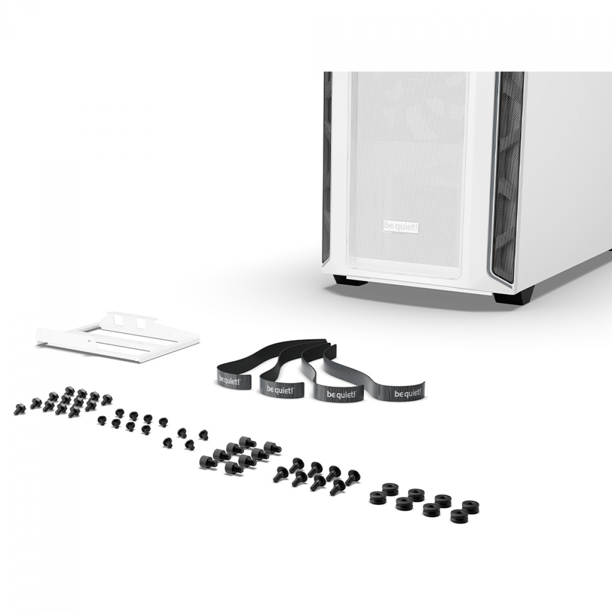 Gabinete Gamer Be Quiet Shadow Base 800 DX, Mid Tower, EATX, ARGB, Vidro Temperado, Com 3 Fans, Branco, BGW62