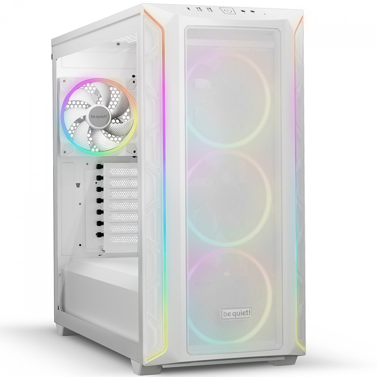 Gabinete Gamer Be Quiet Shadow Base 800 FX, Mid Tower, EATX, ARGB, Vidro Temperado, Com 4 Fans, Branco, BGW64