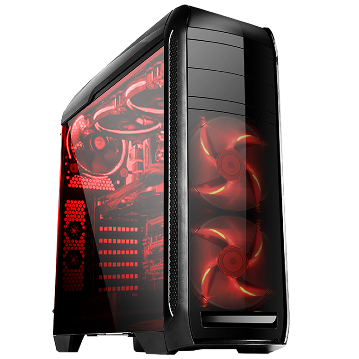 Gabinete Gamer Bluecase BG-024, Mid Tower, S-Fan, Black, S-Fonte