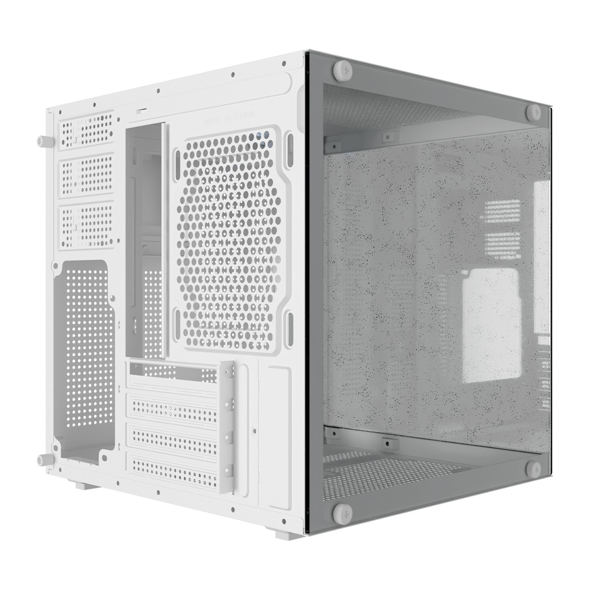 Gabinete Gamer Bluecase BG-066 LITE, Mid Tower, Vidro Temperado, M-ATX, Branco, Sem Fans