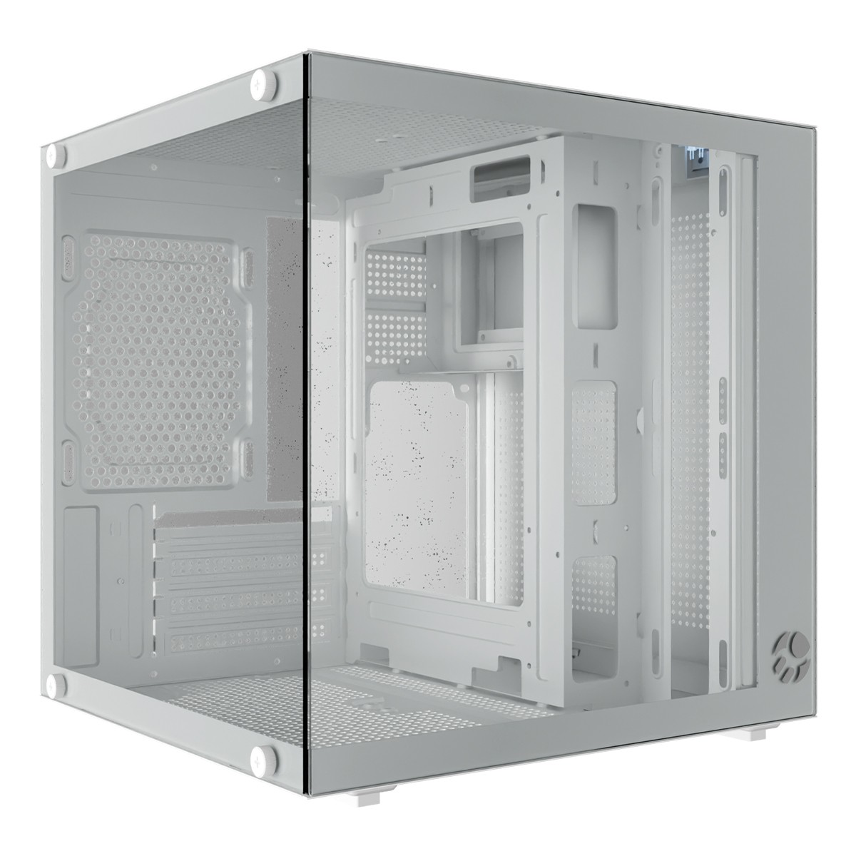 Gabinete Gamer Bluecase BG-066 LITE, Mid Tower, Vidro Temperado, M-ATX, Branco, Sem Fans