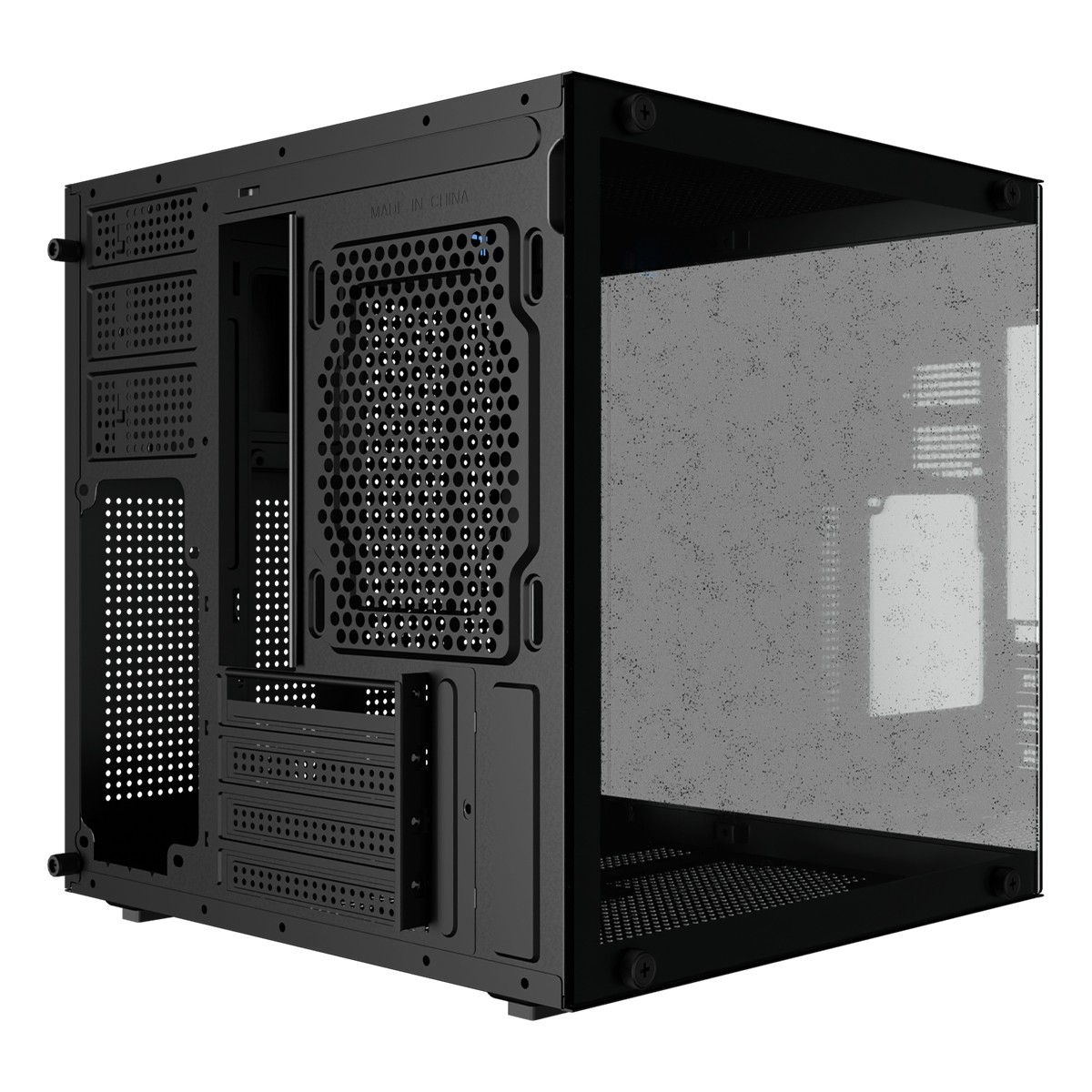 Gabinete Gamer Bluecase BG-066 LITE, Mid Tower, Vidro Temperado, M-ATX, Preto, Sem Fans