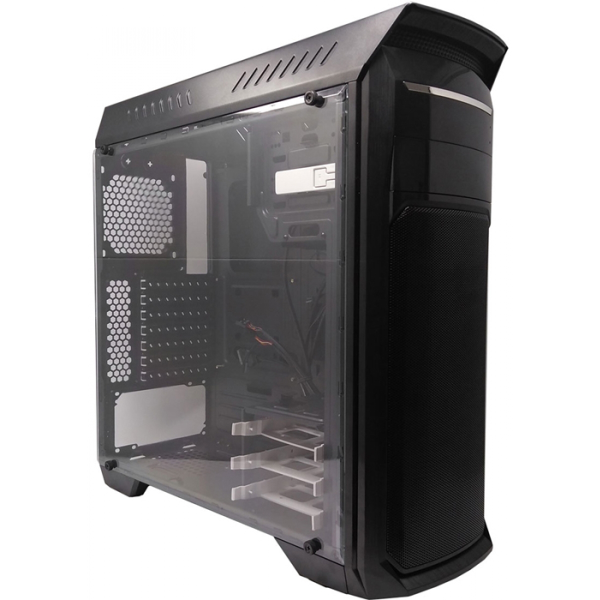 Gabinete Gamer Bluecase BG-110, Mid Tower, S-Fan, Lateral em Acrílico, Black, S-Fonte, 03888-MIKB 