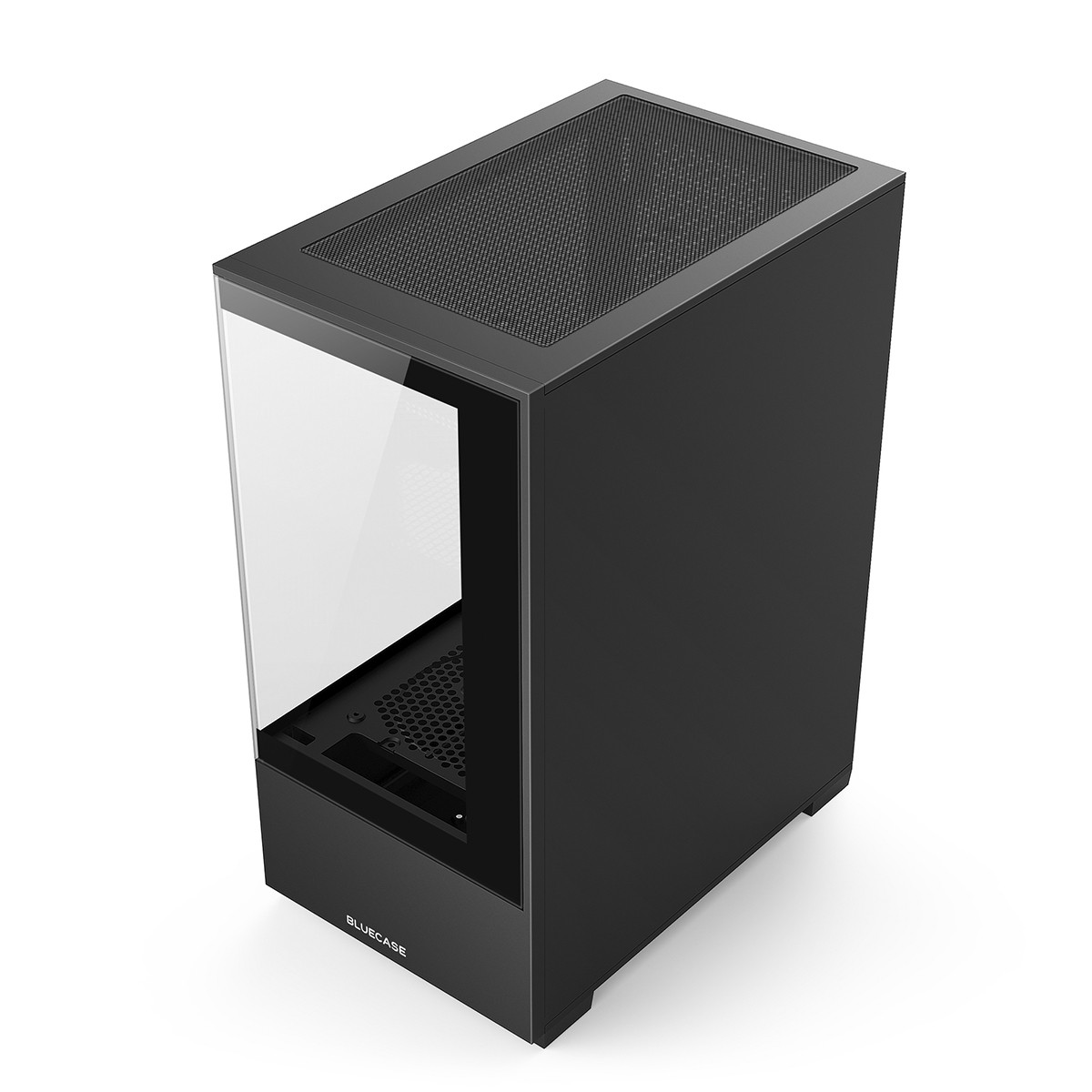 Gabinete Gamer Bluecase HIT BG-054, Mid Tower, Vidro Temperado, M-ATX, Preto, Sem Fans