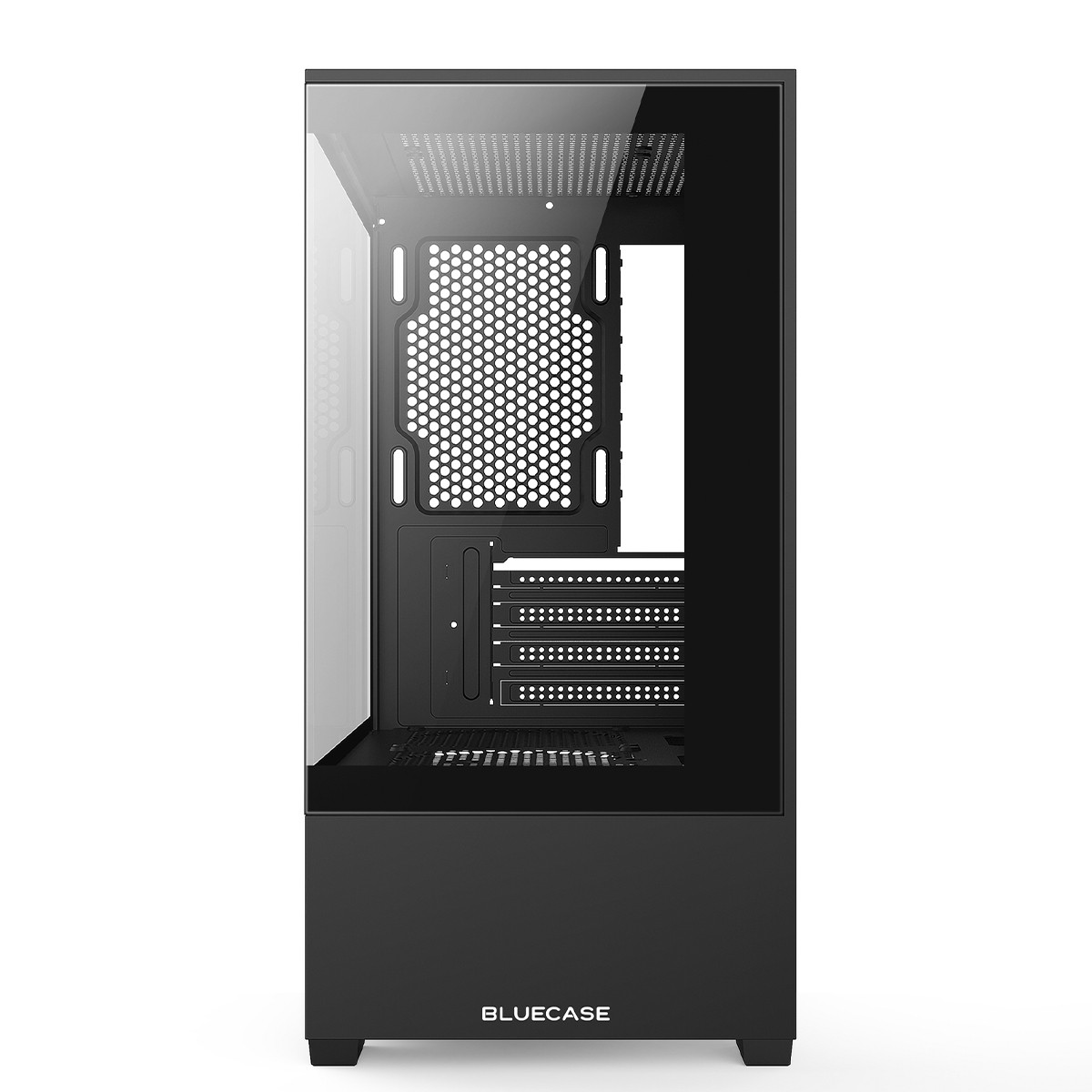 Gabinete Gamer Bluecase HIT BG-054, Mid Tower, Vidro Temperado, M-ATX, Preto, Sem Fans