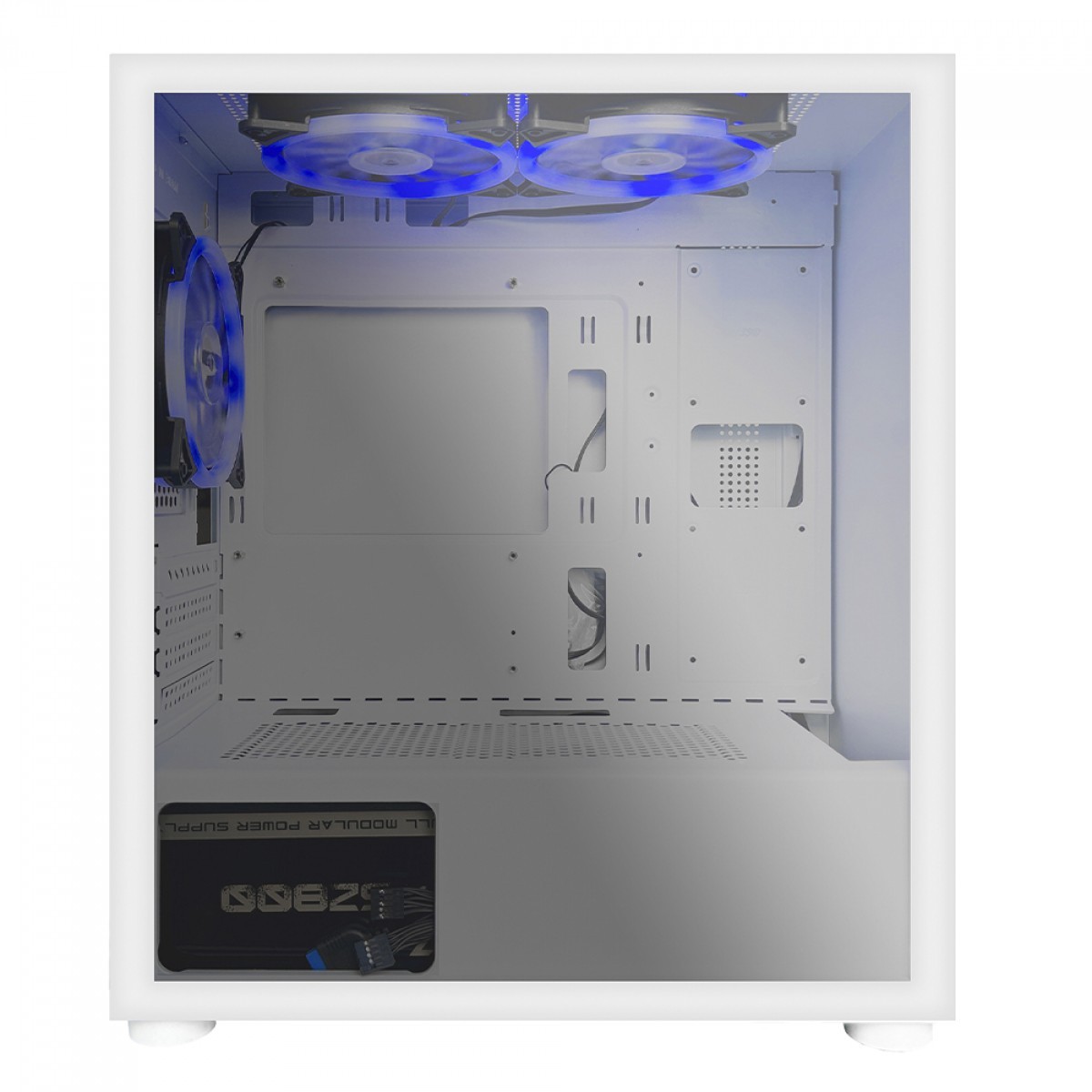 Gabinete Gamer BRX Blazer White, Mid Tower, Vidro Temperado, M-ATX, Sem fan, Branco, CA-035