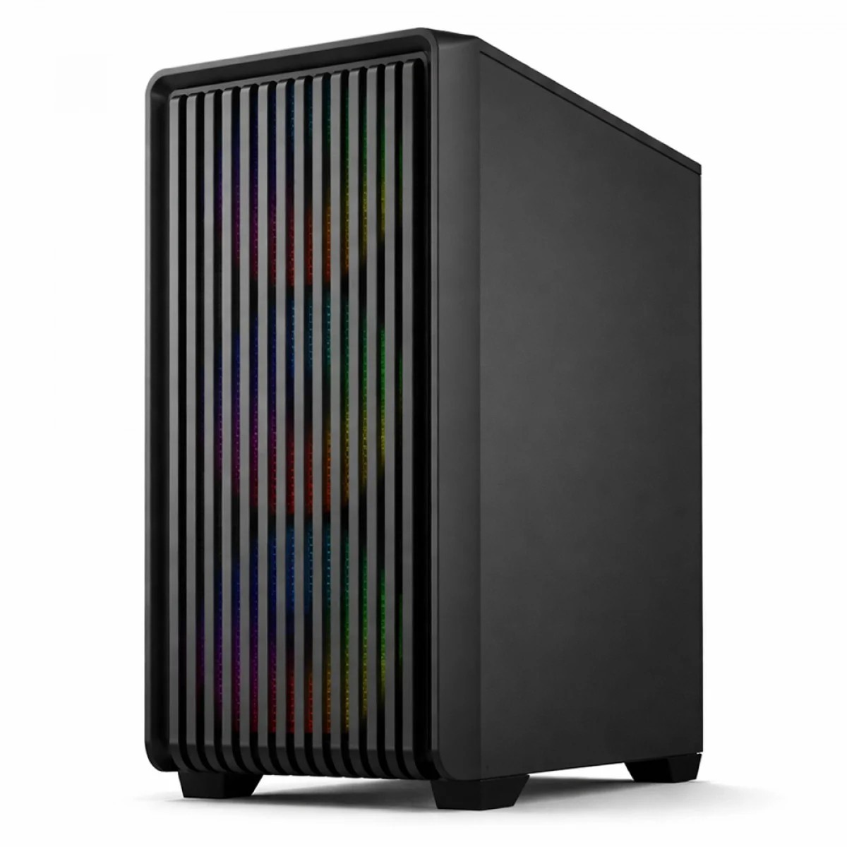 Gabinete Gamer BRX N199B, Lateral de Vidro, M-ATX, Preto, Sem Fonte, Com 3 Fans