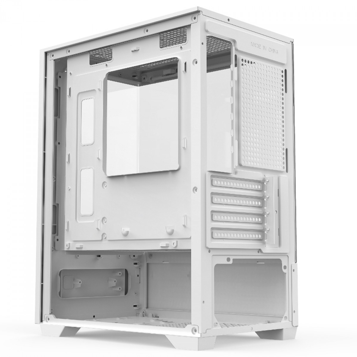 Gabinete Gamer BRX R31W, Mid Tower, Vidro, mATX, Com 3 Fans, Branco