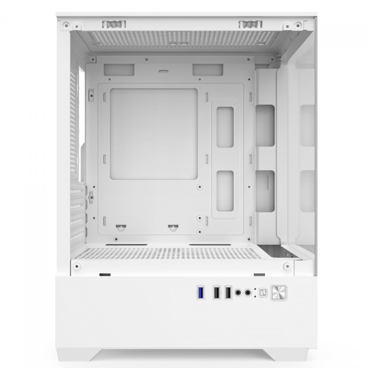 Gabinete Gamer BRX R31W, Mid Tower, Vidro, mATX, Com 3 Fans, Branco