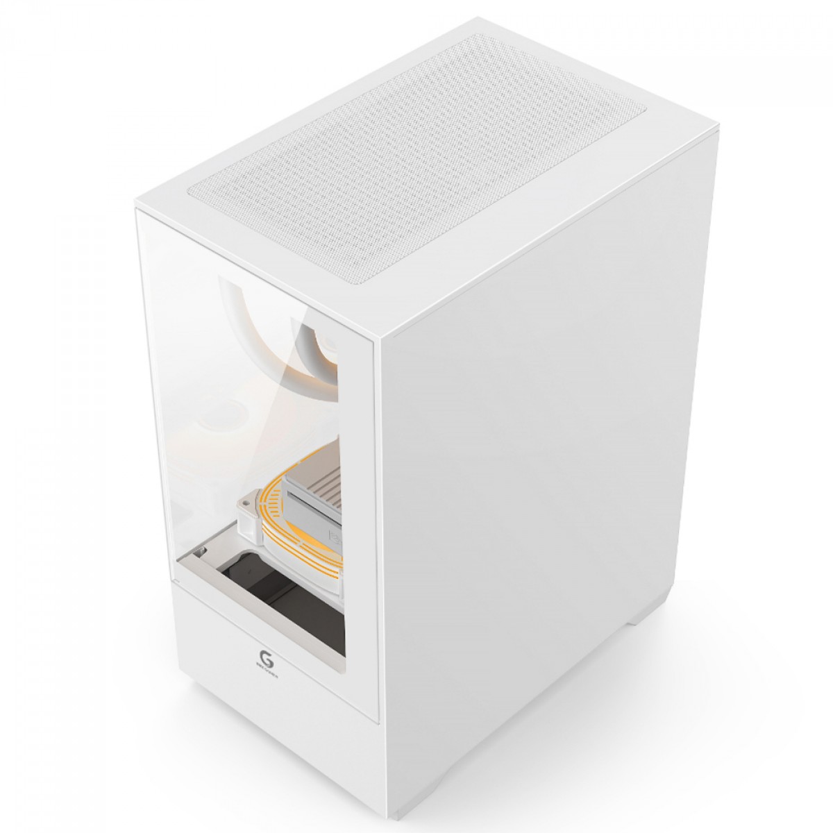 Gabinete Gamer BRX R31W, Mid Tower, Vidro, mATX, Com 3 Fans, Branco