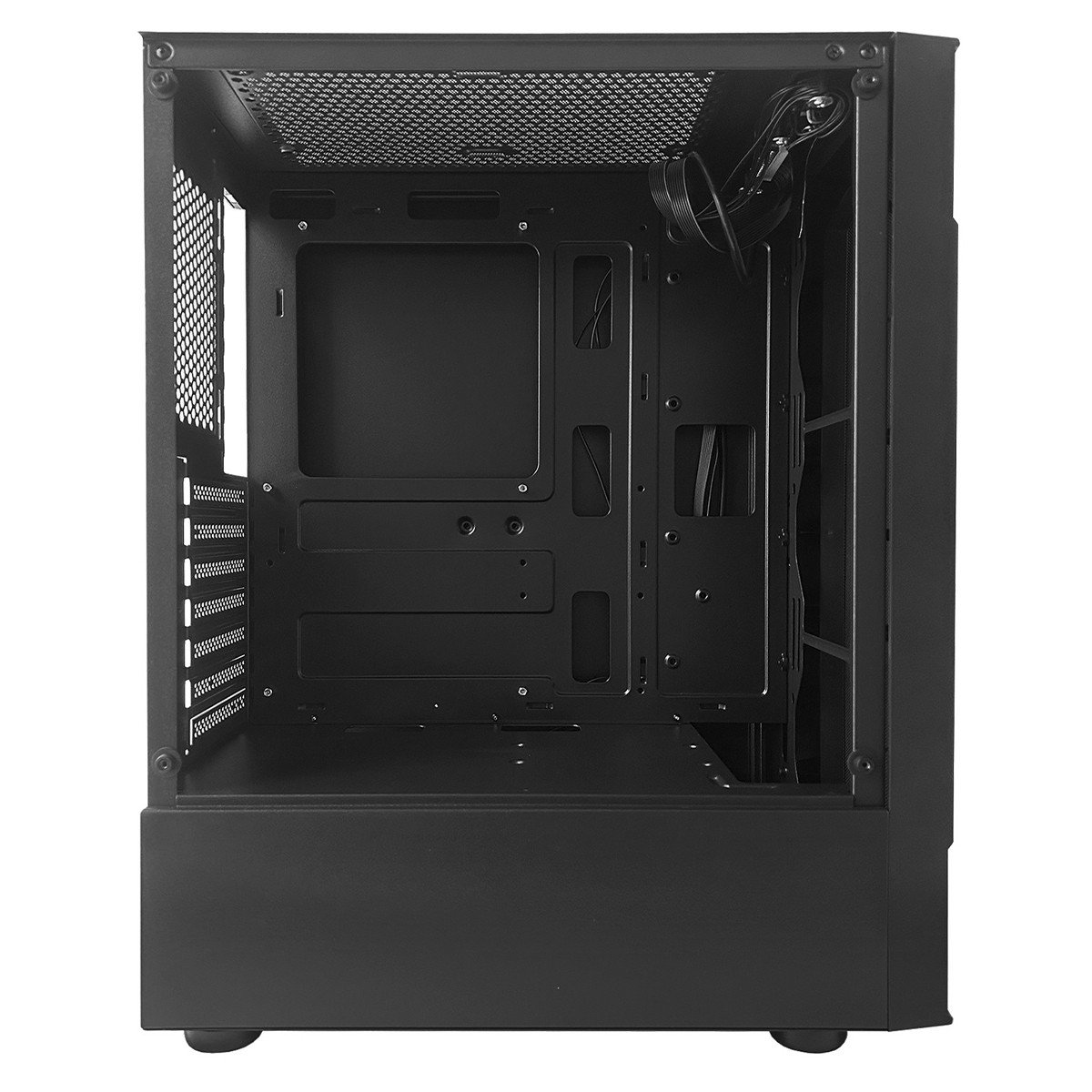 Gabinete Gamer BRX Xpectro Black R28B, Mid Tower, Vidro Temperado, Preto, Sem Fonte, Sem Fans