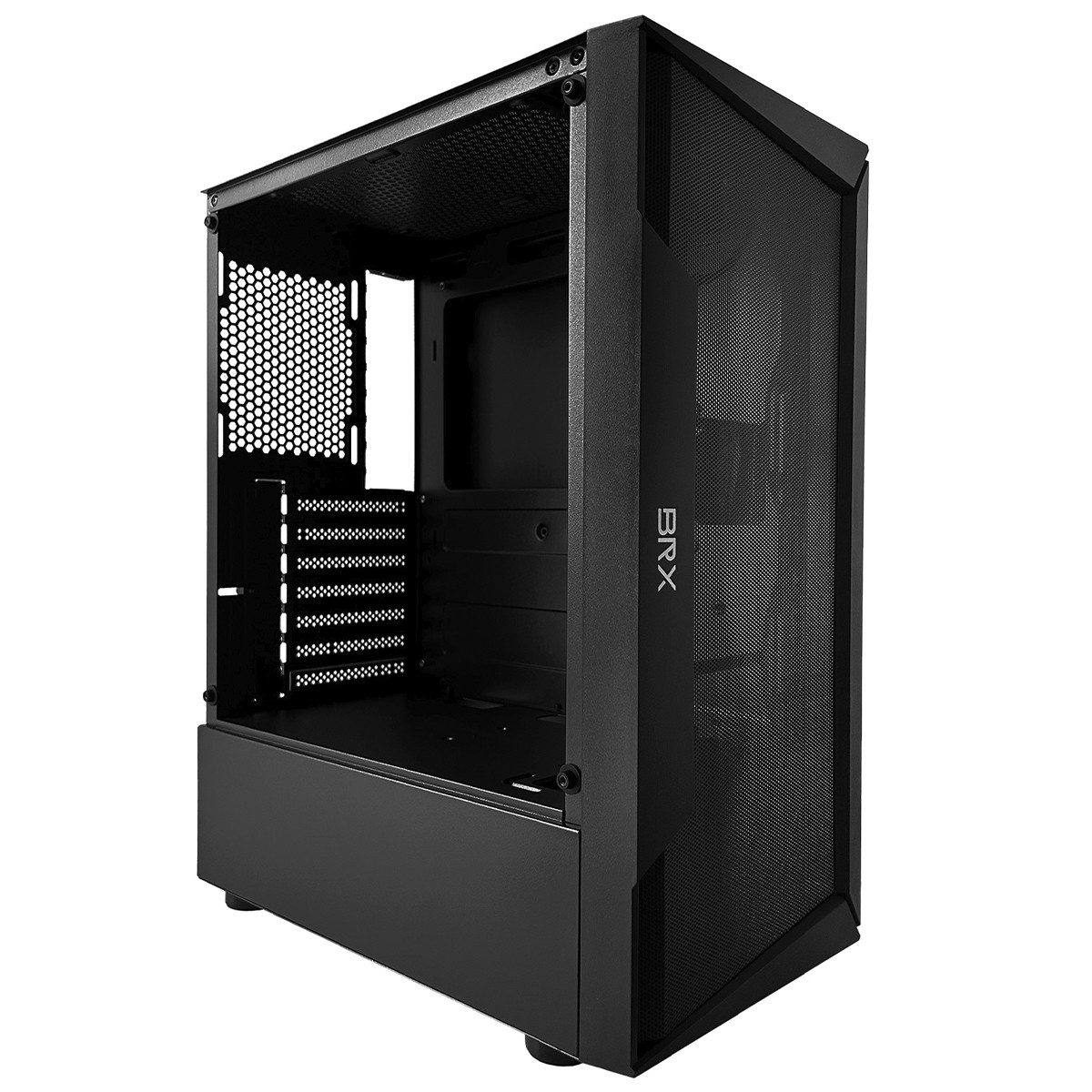 Gabinete Gamer BRX Xpectro Black R28B, Mid Tower, Vidro Temperado, Preto, Sem Fonte, Sem Fans