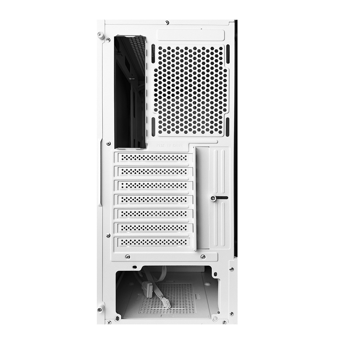 Gabinete Gamer BRX Xpectro White R28W, Mid Tower, Vidro Temperado, Branco, Sem Fonte, Sem Fans