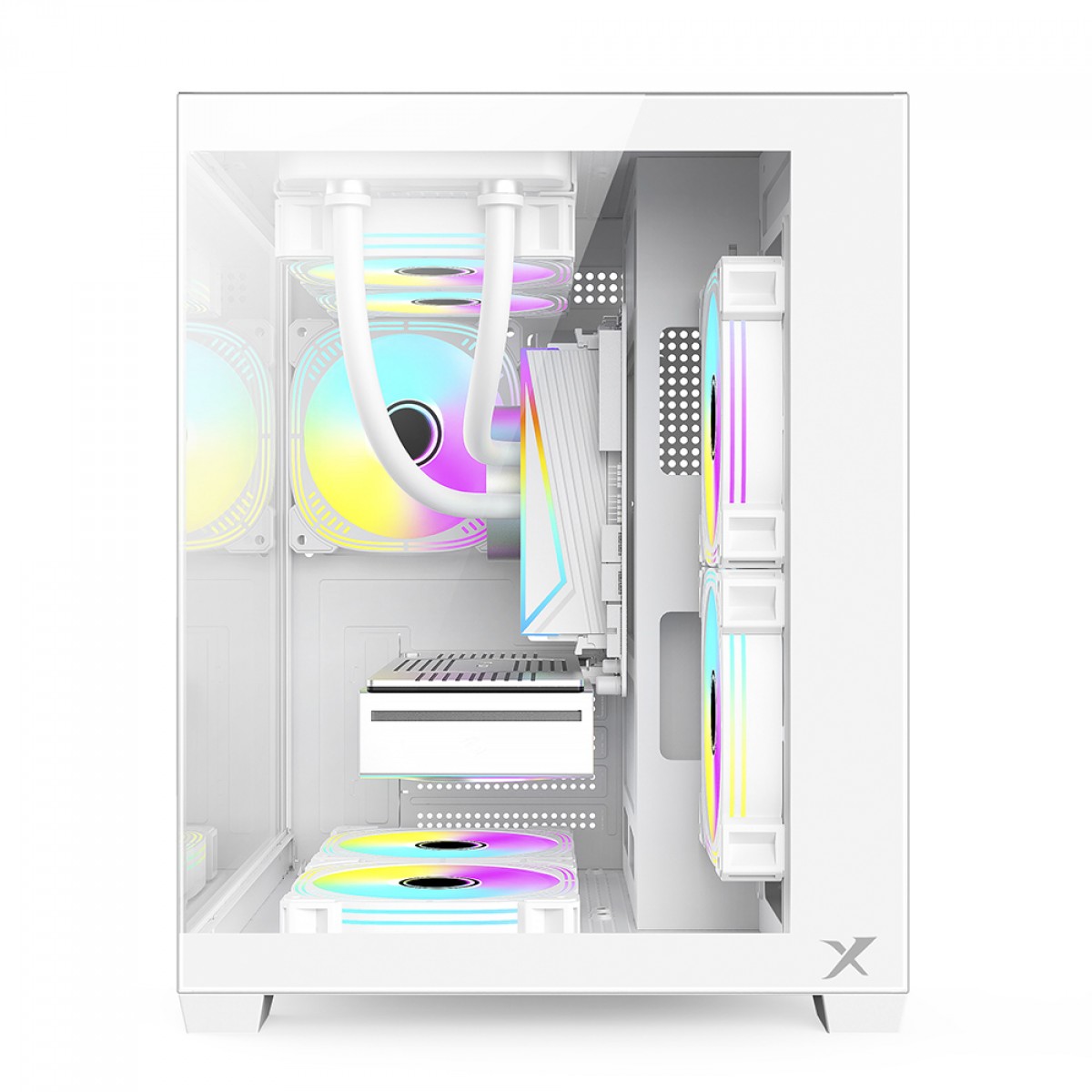Gabinete Gamer BRX Xtreme Glacier, Mid Tower, Vidro Temperado, Com 3 Fans, Branco, R41W