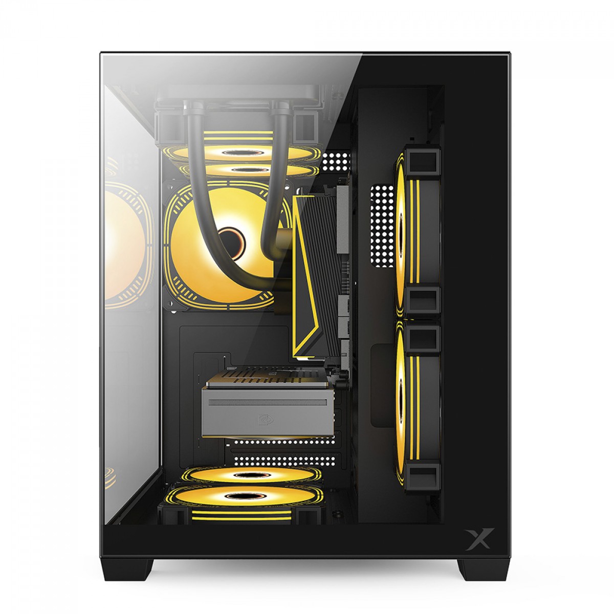 Gabinete Gamer BRX Xtreme Glacier, Mini Tower, Lateral e Frontal de ...