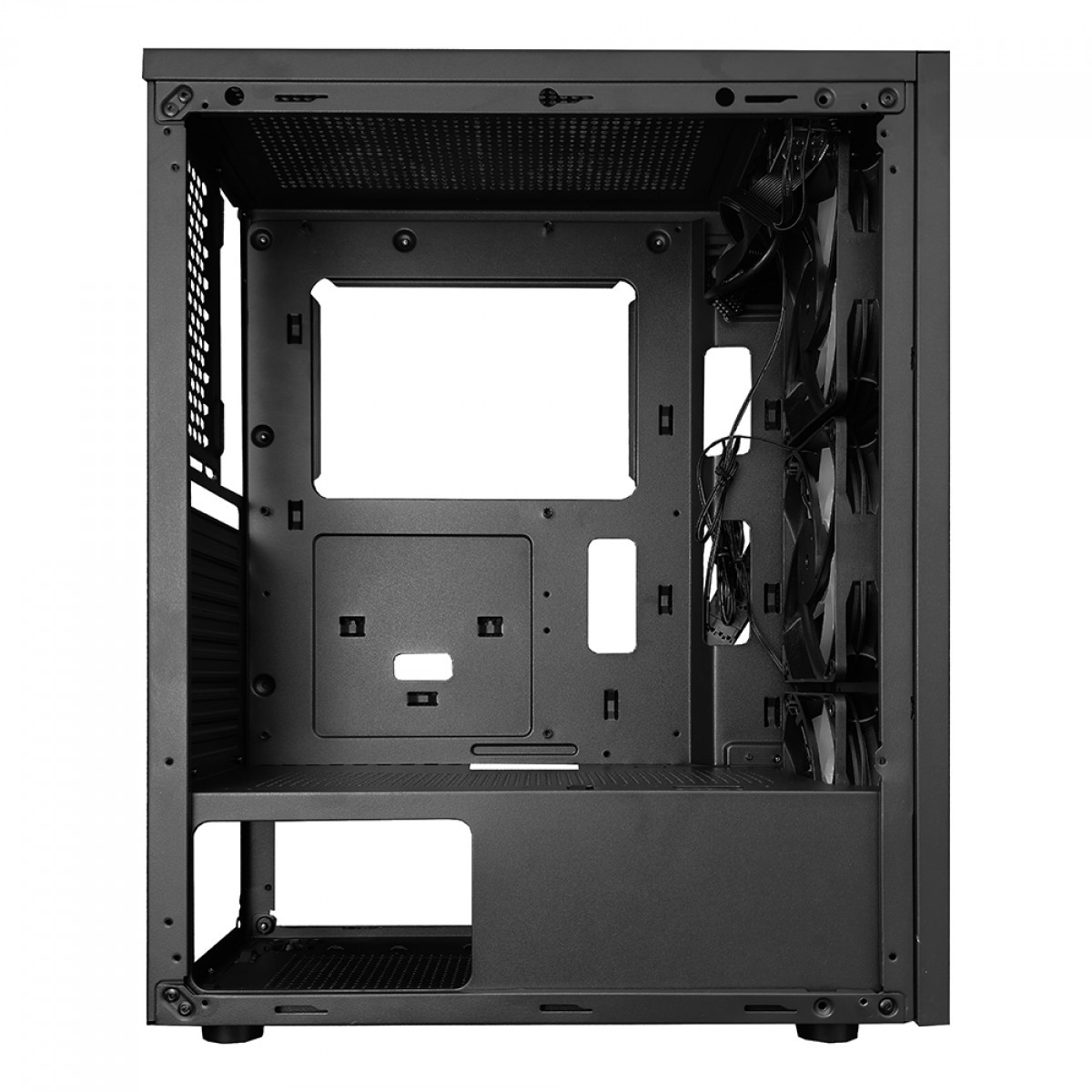 Gabinete Gamer BRX Zephyra CA-056, Mid Tower, Vidro Temperado, ATX, Preto, Com 3 Fans, Sem Fonte