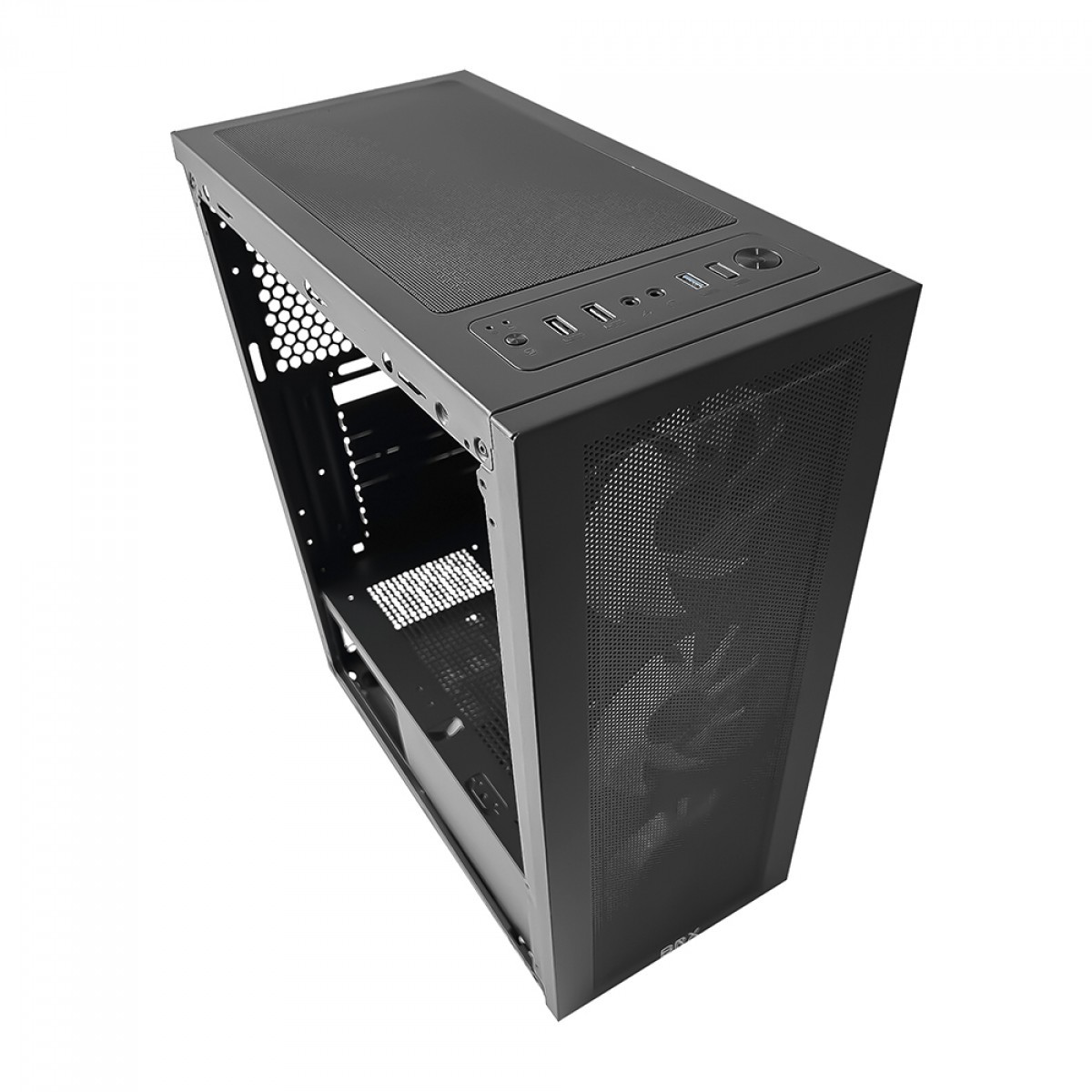 Gabinete Gamer BRX Zephyra CA-056, Mid Tower, Vidro Temperado, ATX, Preto, Com 3 Fans, Sem Fonte