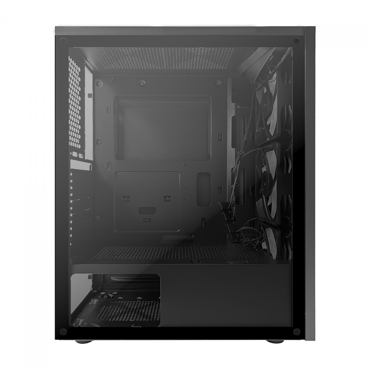 Gabinete Gamer BRX Zephyra CA-056, Mid Tower, Vidro Temperado, ATX, Preto, Com 3 Fans, Sem Fonte