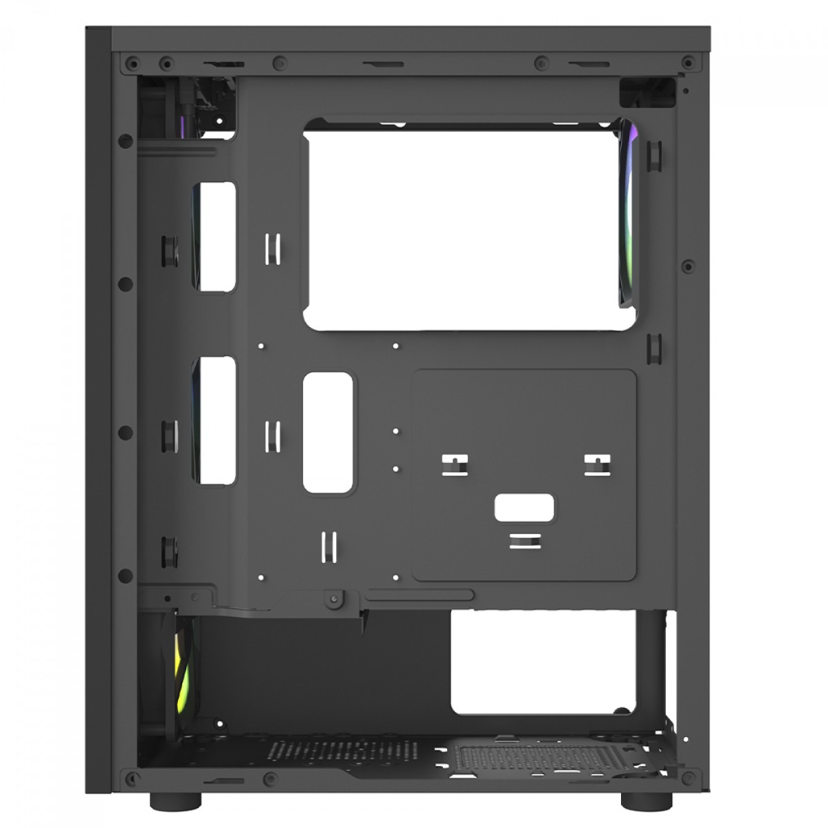 Gabinete Gamer BRX Zephyra CA-056, Mid Tower, Vidro Temperado, ATX, Preto, Com 3 Fans, Sem Fonte