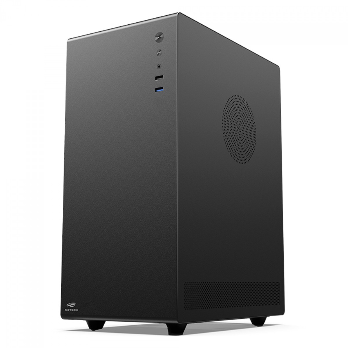 Gabinete Gamer C3Tech MT-G200BK, Mid Tower, Vidro Temperado, M-ATX, Black, Sem Fonte, Com 3 Fans