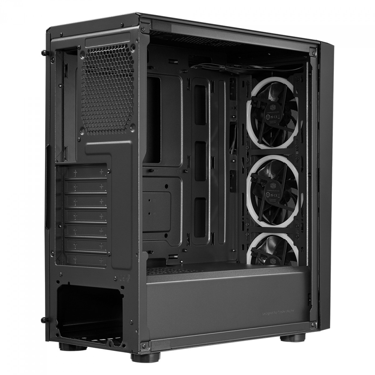Gabinete Gamer Cooler Master CMP 510, Mid Tower, RGB, Vidro Temperado, Black, Sem Fonte, Com 3 Fans, CP510-KGNN-S02