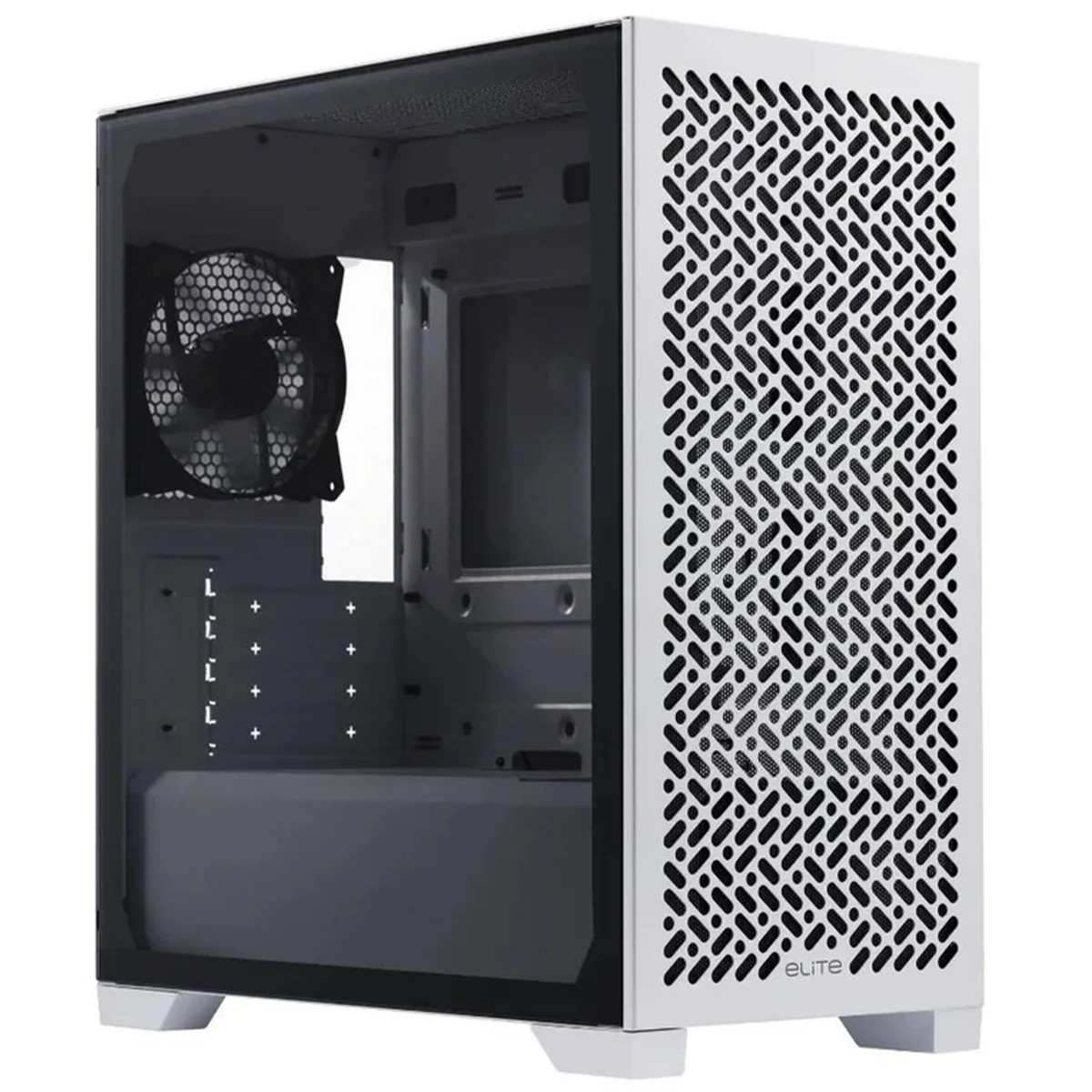 Gabinete Gamer Cooler Master Elite 302 Lite, Vidro Temperado, Mid Tower, mATX, Com 1 Fans, Branco, E302L-WGNN-S00