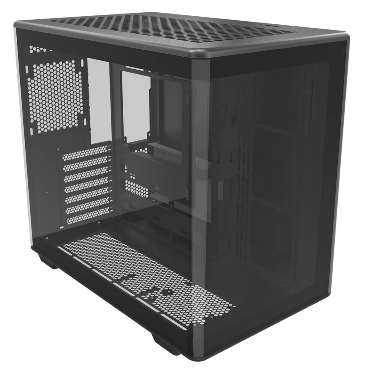 Gabinete Gamer Cooler Master Elite 600, ARGB, Mid-Tower, Vidro Temperado, ATX, Preto, Sem Fonte, Com 4 Fans, E600-KGNN-S01