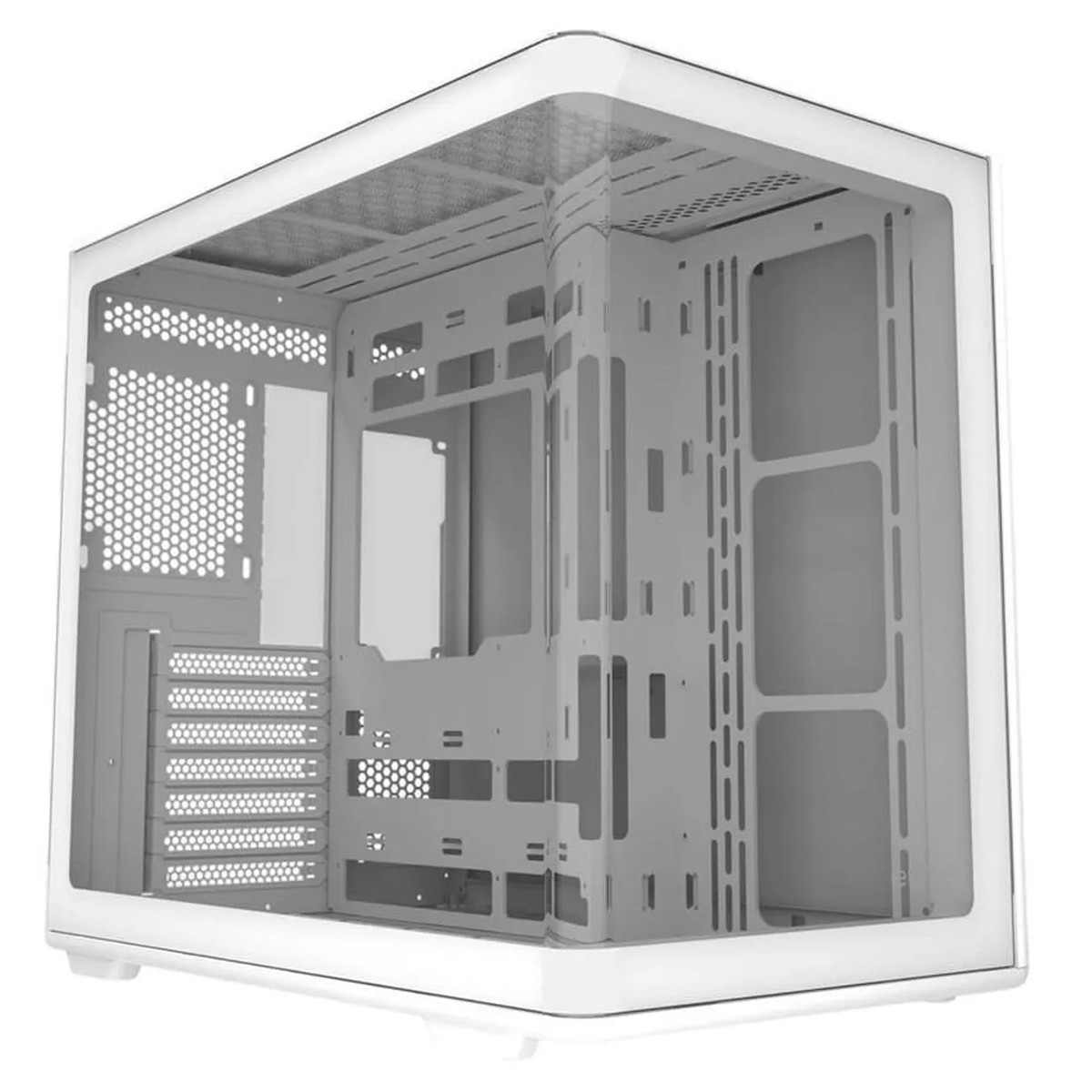 Gabinete Gamer Cooler Master Elite 600, Mid-Tower, Vidro Temperado, ATX, Branco, Sem Fonte, Sem Fans, E600-WGNN-S00