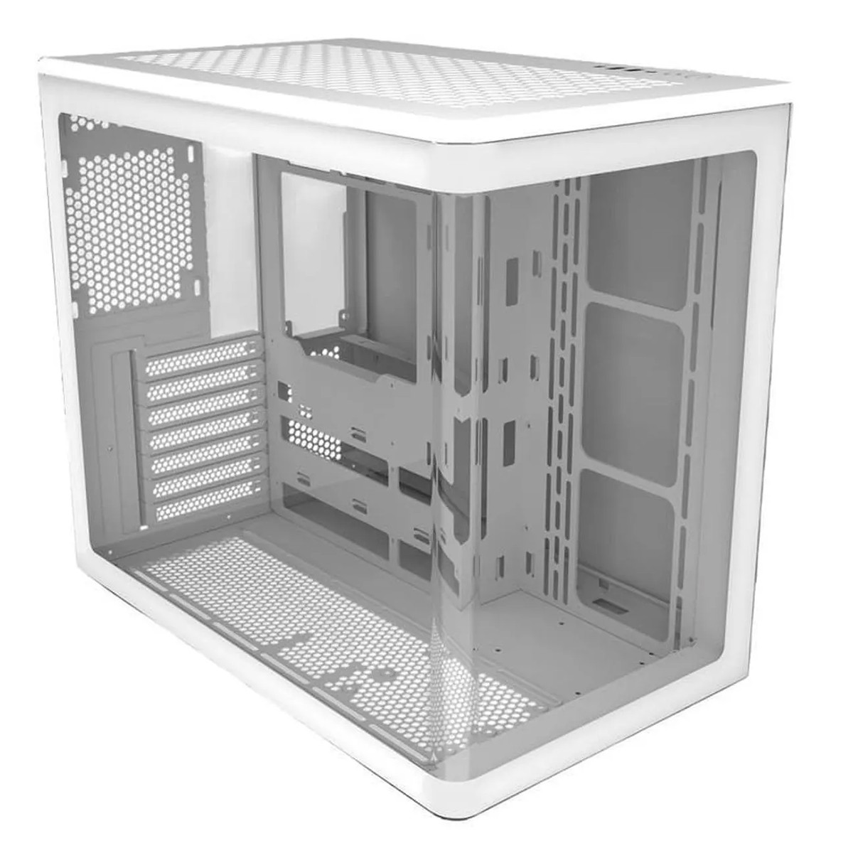 Gabinete Gamer Cooler Master Elite 600, Mid-Tower, Vidro Temperado, ATX, Branco, Sem Fonte, Sem Fans, E600-WGNN-S00