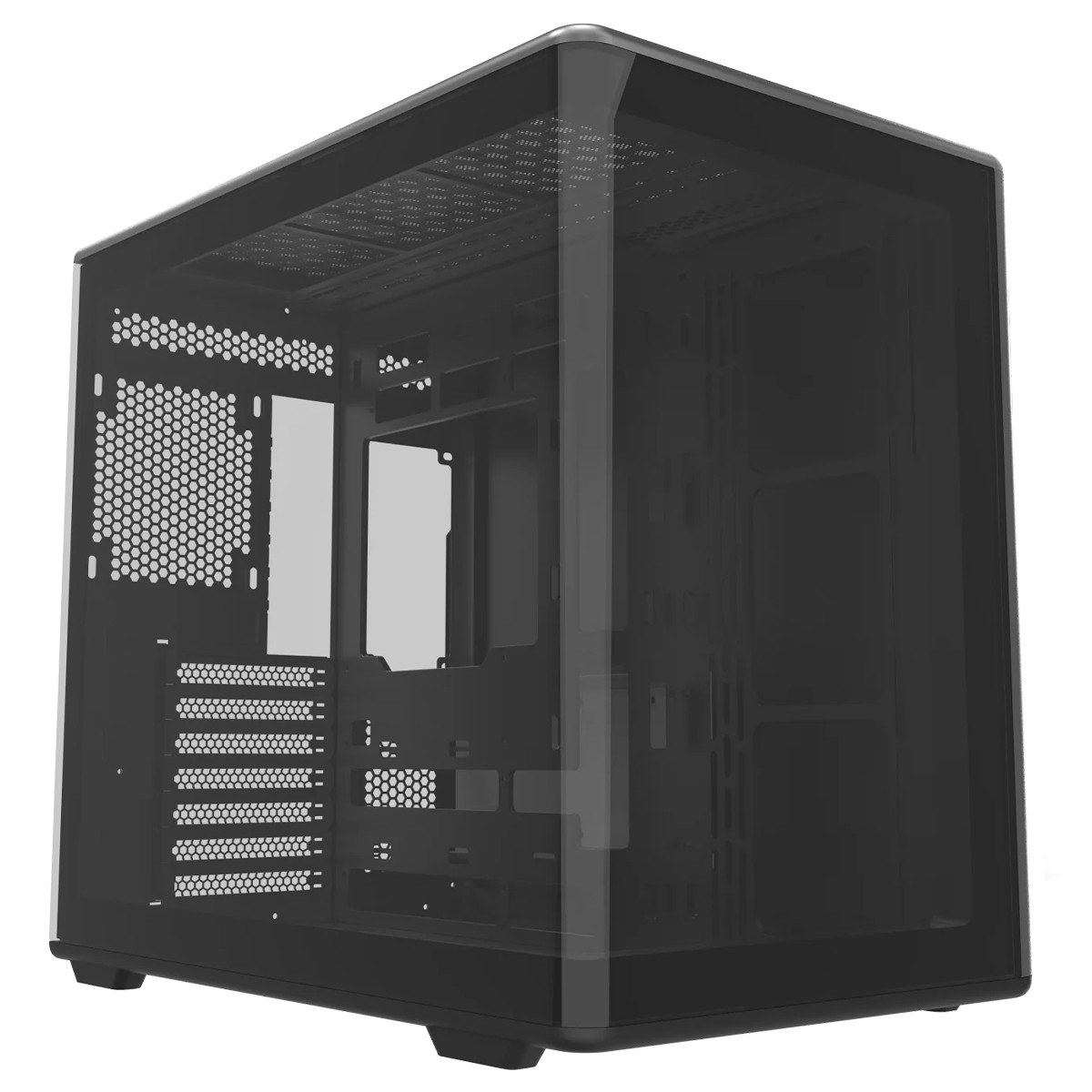 Gabinete Gamer Cooler Master Elite 600, Mid-Tower, Vidro Temperado, ATX, Preto, Sem Fonte, Sem Fans, E600-KGNN-S00