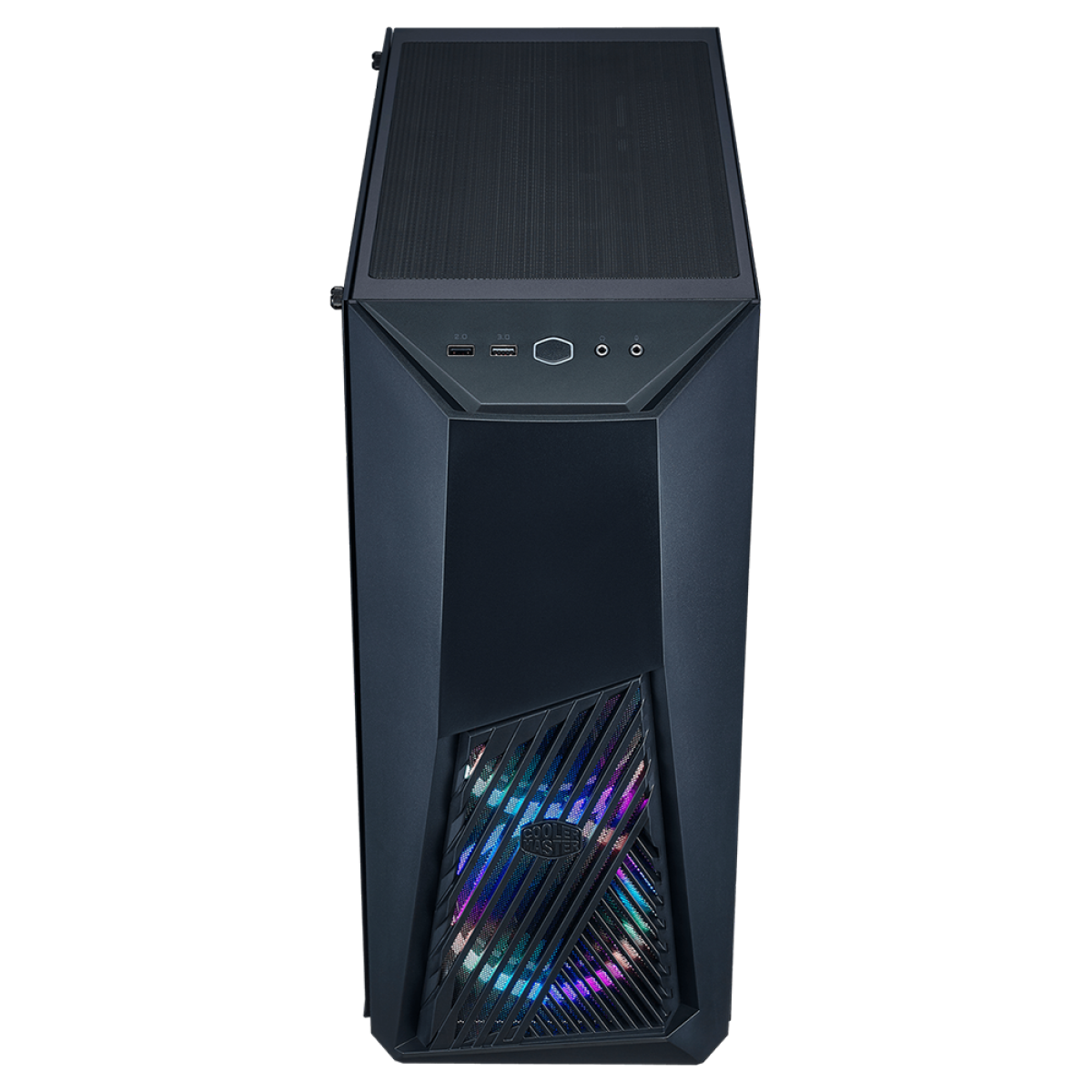 Gabinete Gamer Cooler Master K501L ARGB, Mid Tower, Vidro Temperado, ATX, Black, Sem Fonte, Com 3 Fans, MCB-K501L-KGNN-SR3