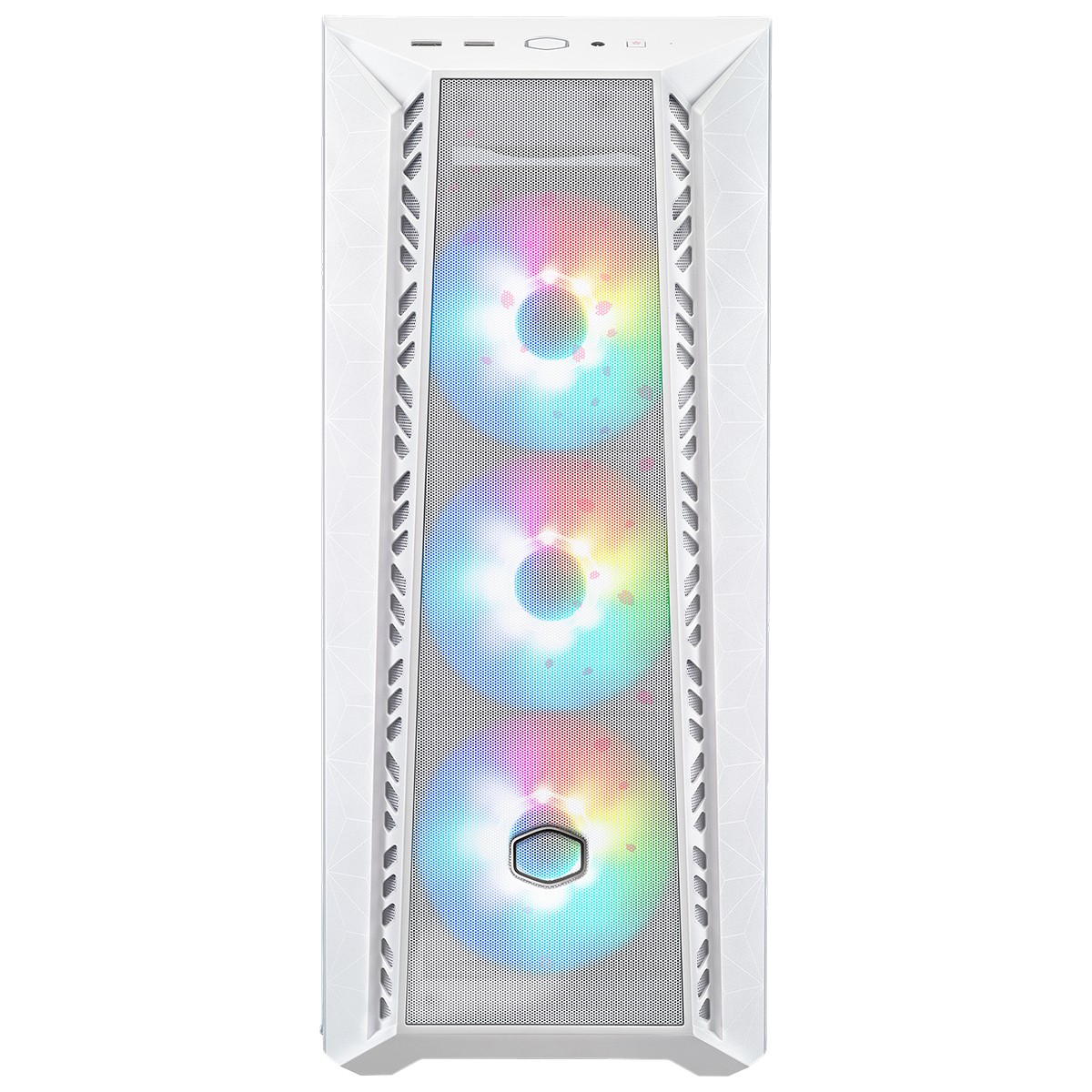 Gabinete Gamer Cooler Master Masterbox 520 Mesh Sakura Limited Edition, Mid Tower, Vidro Temperado, E-ATX, White, Com 3 Fans ARGB, MB520-WGNN-S02
