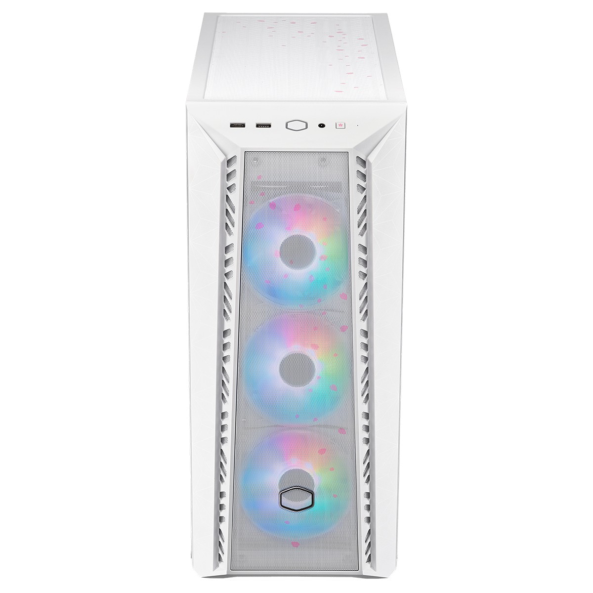 Gabinete Gamer Cooler Master Masterbox 520 Mesh Sakura Limited Edition, Mid Tower, Vidro Temperado, E-ATX, White, Com 3 Fans ARGB, MB520-WGNN-S02