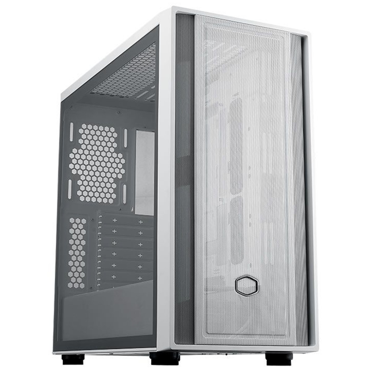 Gabinete Gamer Cooler Master MasterBox 600 Lite, Mid-Tower, Vidro Temperado, ATX, Branco, Sem Fans, MB600L-WGNN-S00