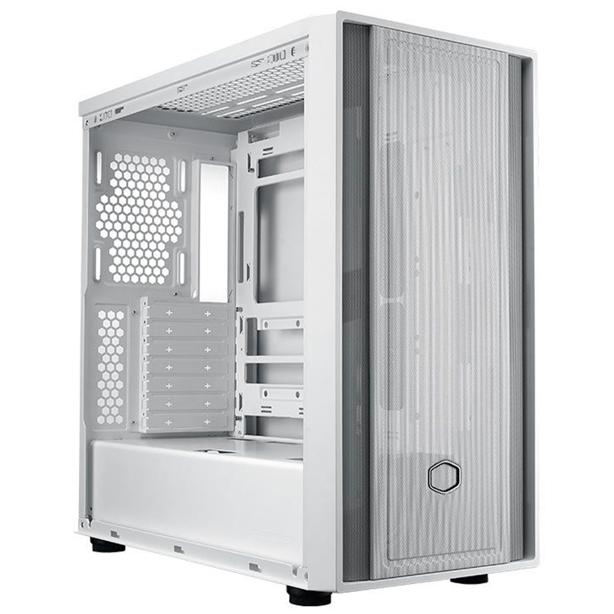 Gabinete Gamer Cooler Master MasterBox 600 Lite, Mid-Tower, Vidro Temperado, ATX, Branco, Sem Fans, MB600L-WGNN-S00