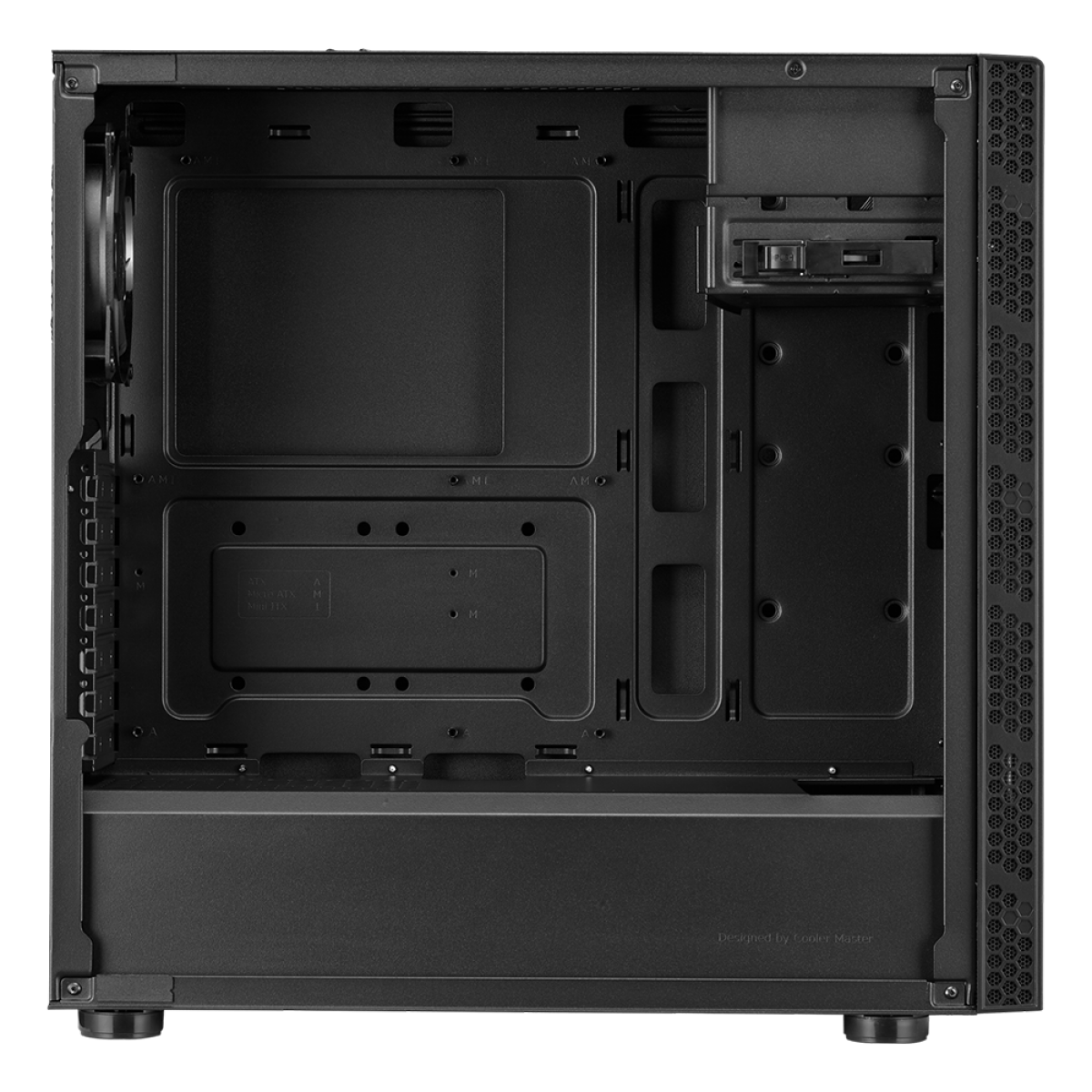 Gabinete Gamer Cooler Master Masterbox MB600L V2 TG, Mid Tower, Black, Sem Fonte, Com 1 Fan, Com ODD, MB600L2-KGNN-S00