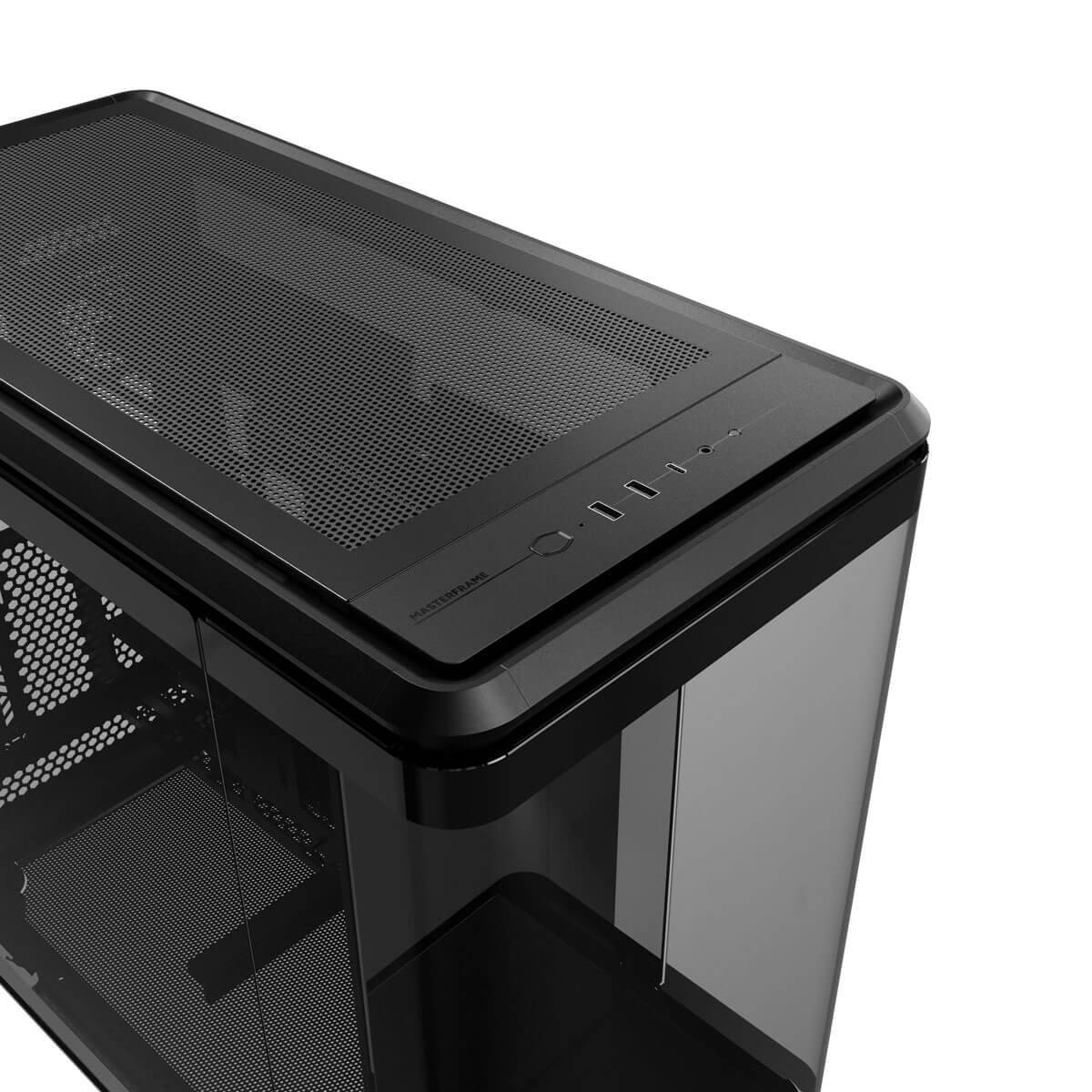 Gabinete Gamer Cooler Master MasterFrame 360 Panorama, Vidro Temperado, Mid Tower, ATX, Sem Fans, Preto, MF360-KINN-S00