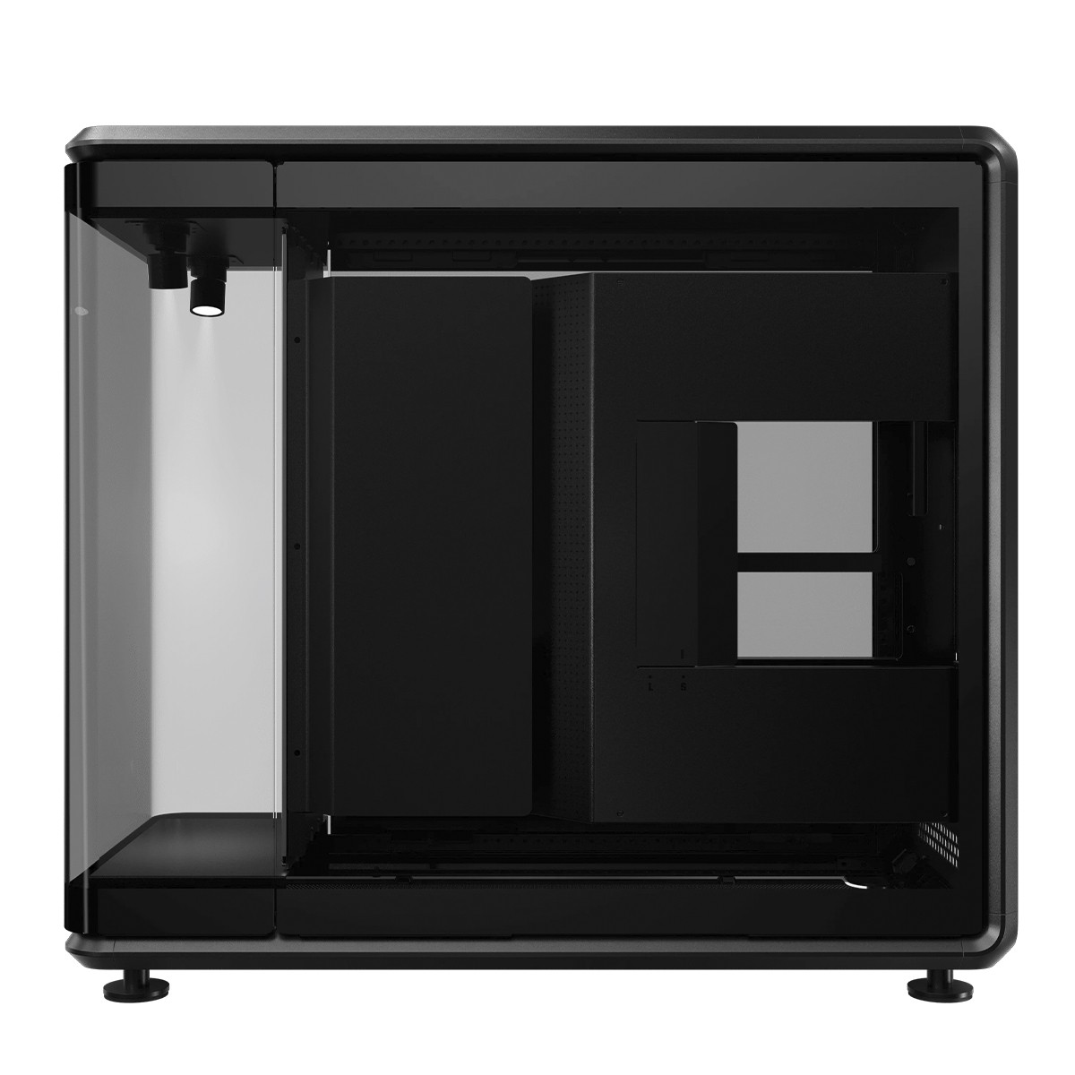 Gabinete Gamer Cooler Master MasterFrame 360 Panorama, Vidro Temperado, Mid Tower, ATX, Sem Fans, Preto, MF360-KINN-S00