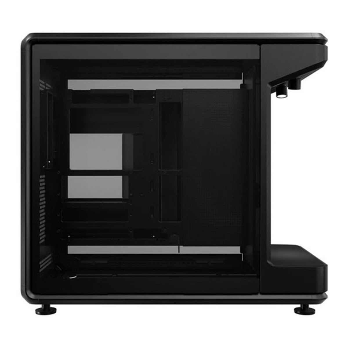 Gabinete Gamer Cooler Master MasterFrame 360 Stage, ARGB, Display LCD, Vidro Temperado, Mid Tower, ATX, Preto, MF360-KHNN-S02